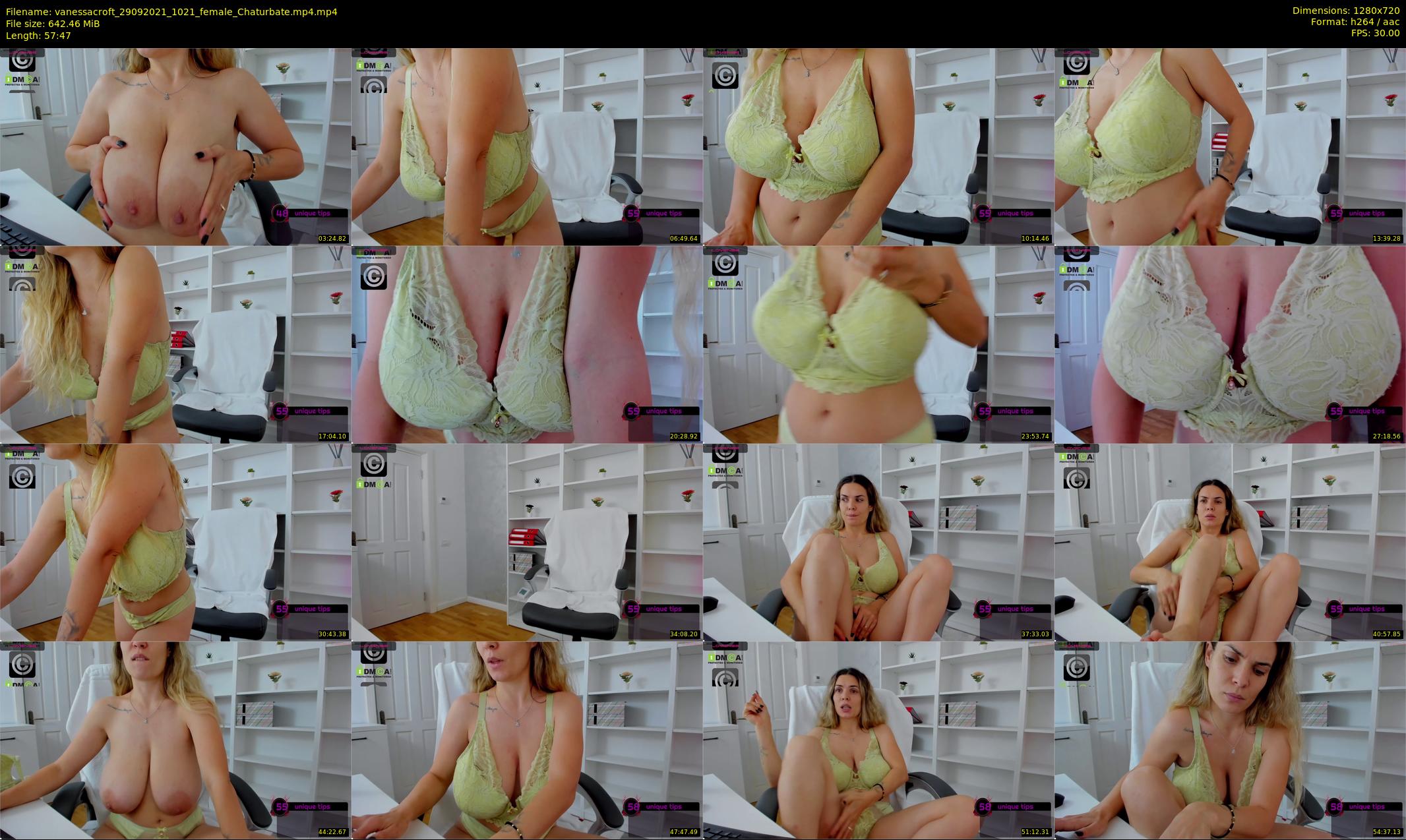 vanessacroft — 58 minute Chaturbate female cam show recording, 720p, Sep 29, 2021
