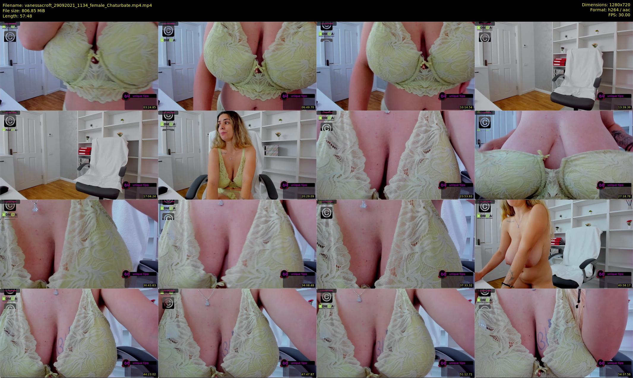 vanessacroft — 58 minute Chaturbate female cam show recording, 720p, Sep 29, 2021
