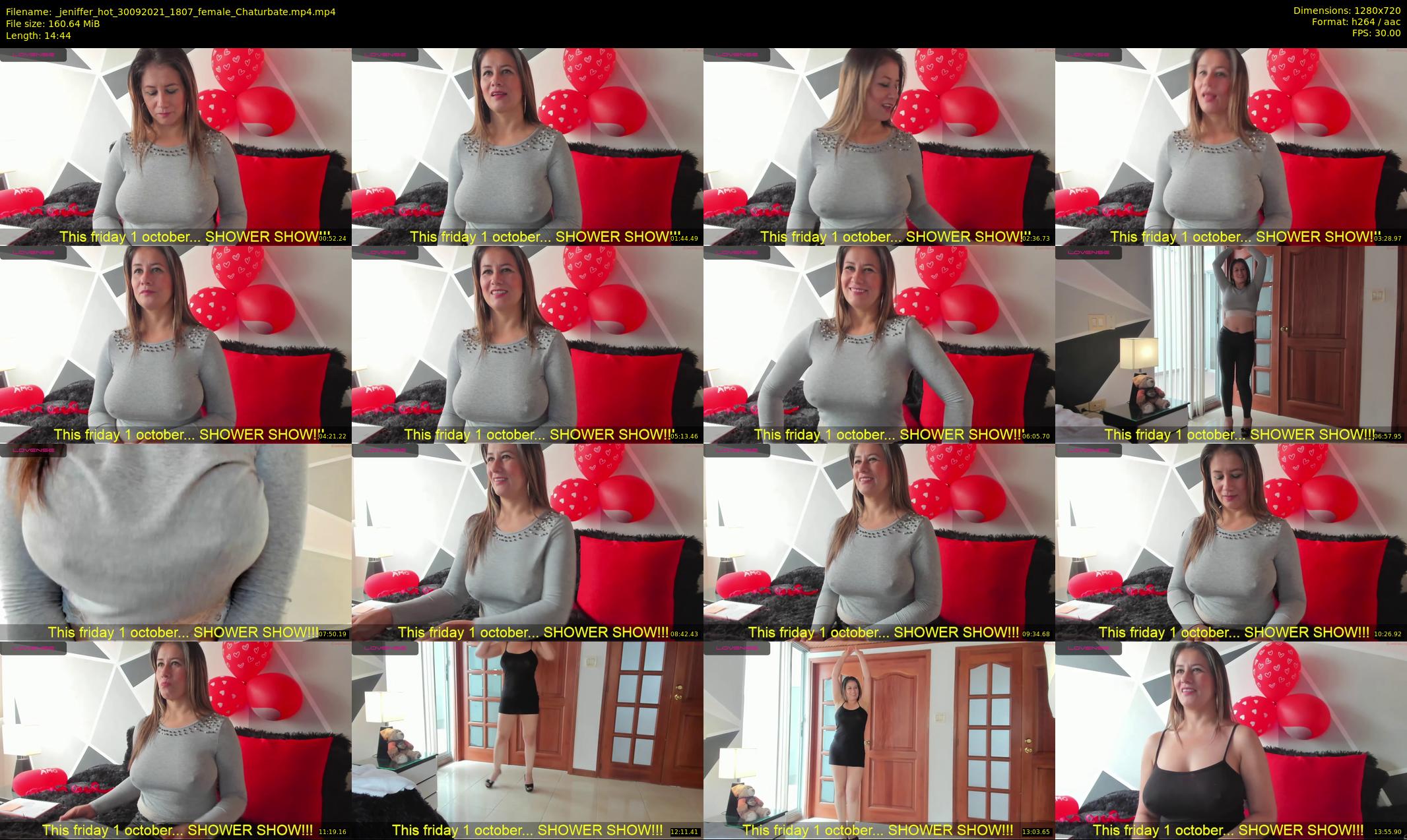 _jeniffer_hot — 15 minute Chaturbate female cam show recording, 720p, Sep 30, 2021