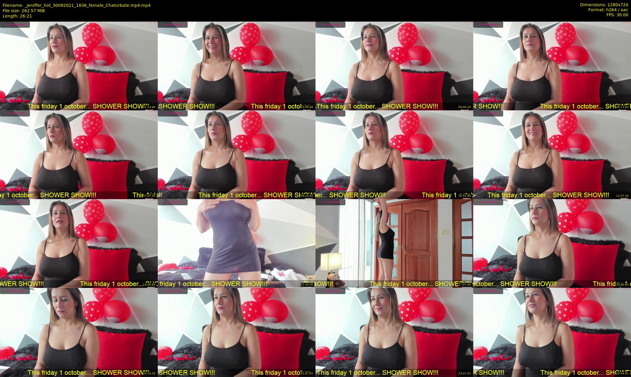 _jeniffer_hot — 27 minute Chaturbate female cam show recording, 720p, Sep 30, 2021