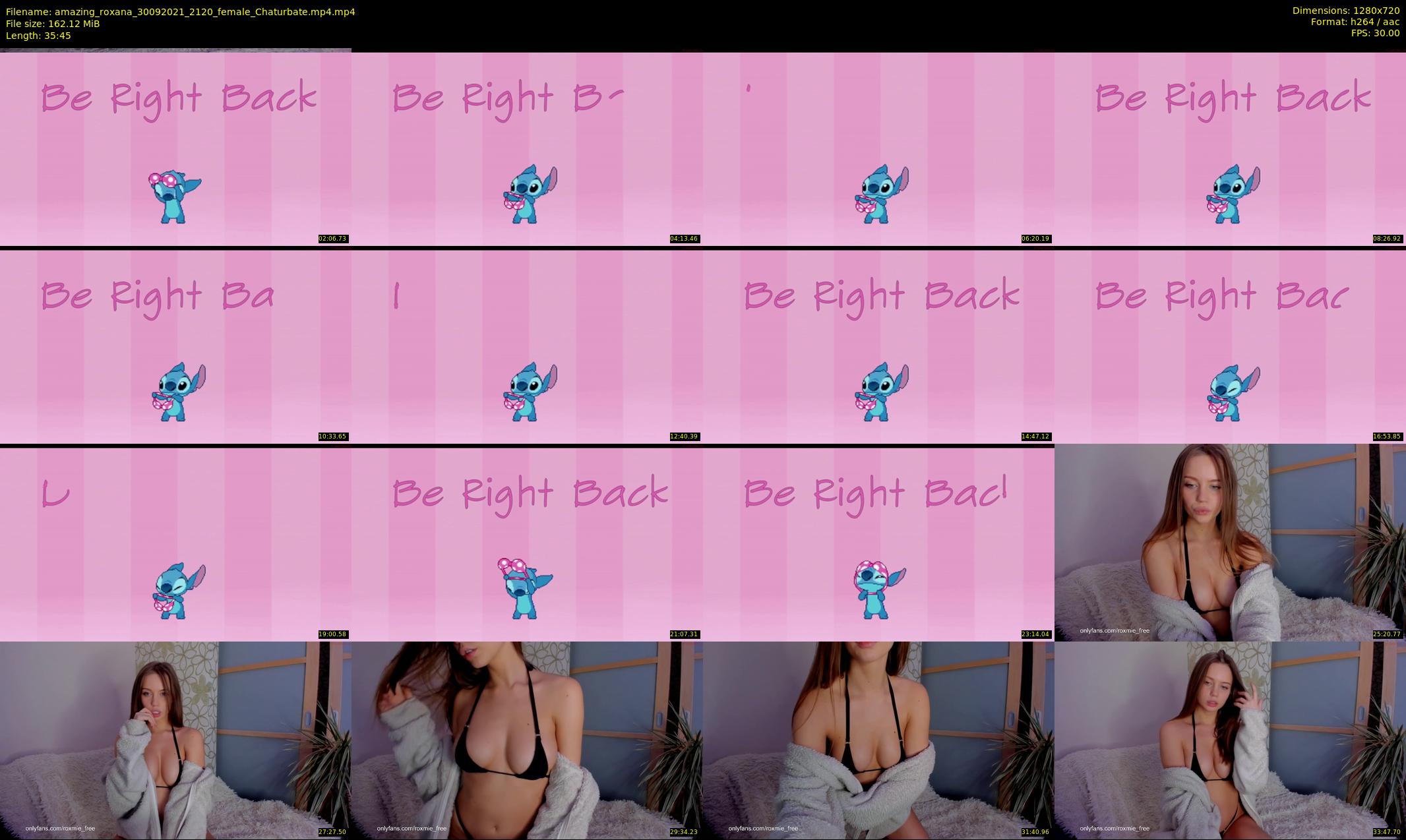 amazing_roxana — 36 minute Chaturbate female cam show recording, 720p, Sep 30, 2021