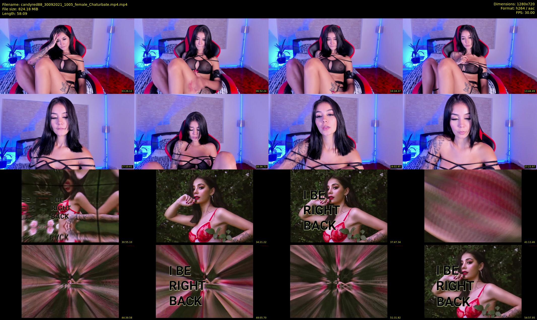 candyred88 — 59 minute Chaturbate female cam show recording, 720p, Sep 30, 2021