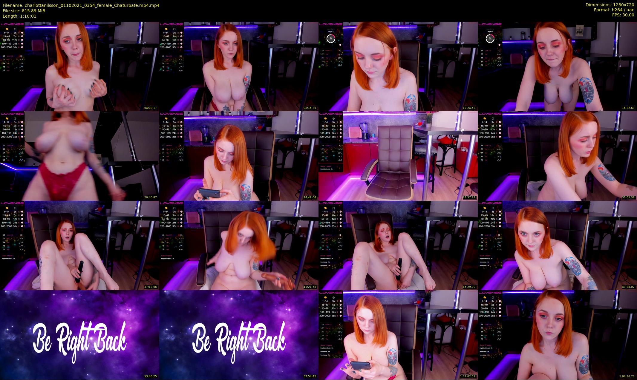 charlottanilsson — 71 minute Chaturbate female cam show recording, 720p, Oct 1, 2021