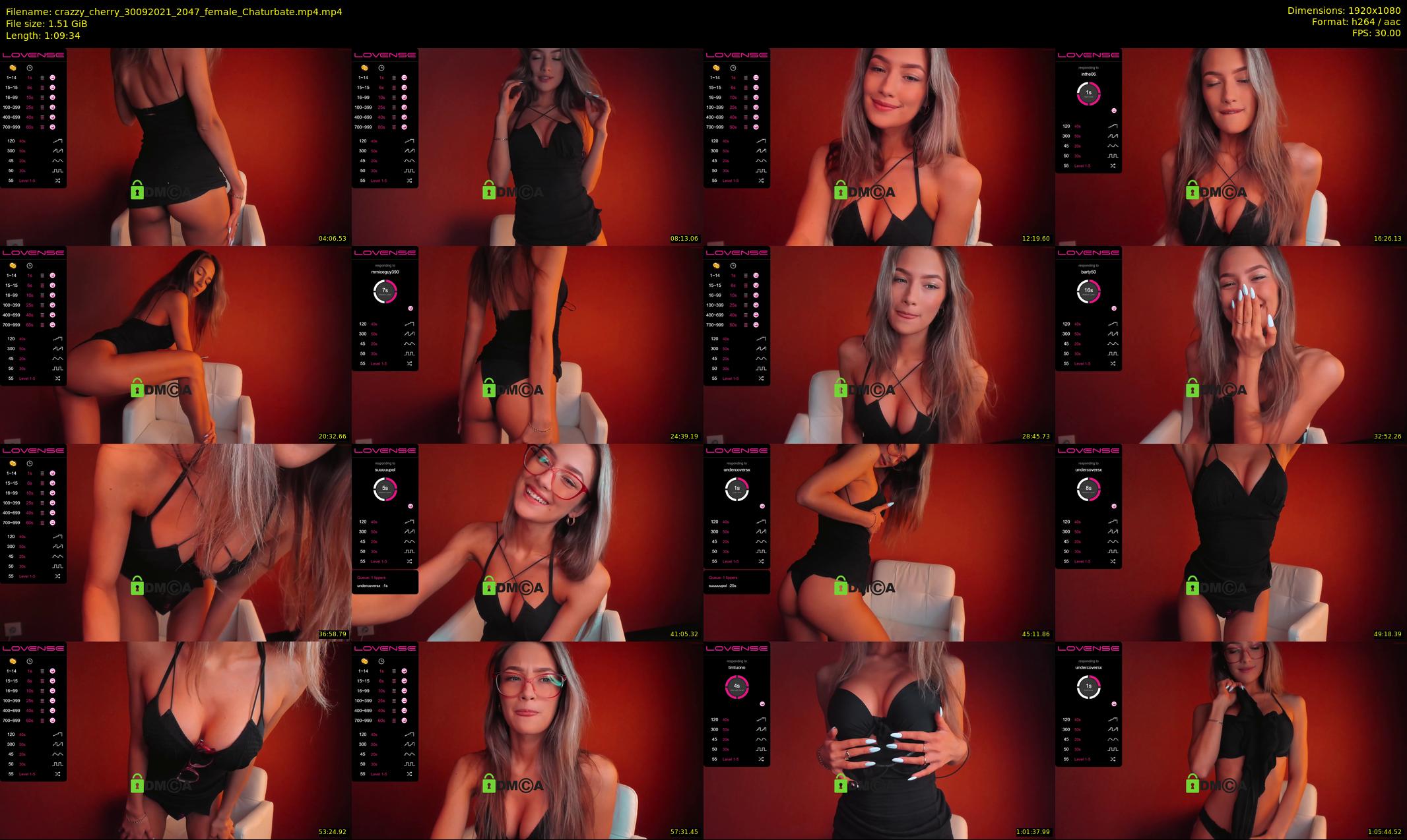 crazzy_cherry — 70 minute Chaturbate female cam show recording, 1080p, Sep 30, 2021