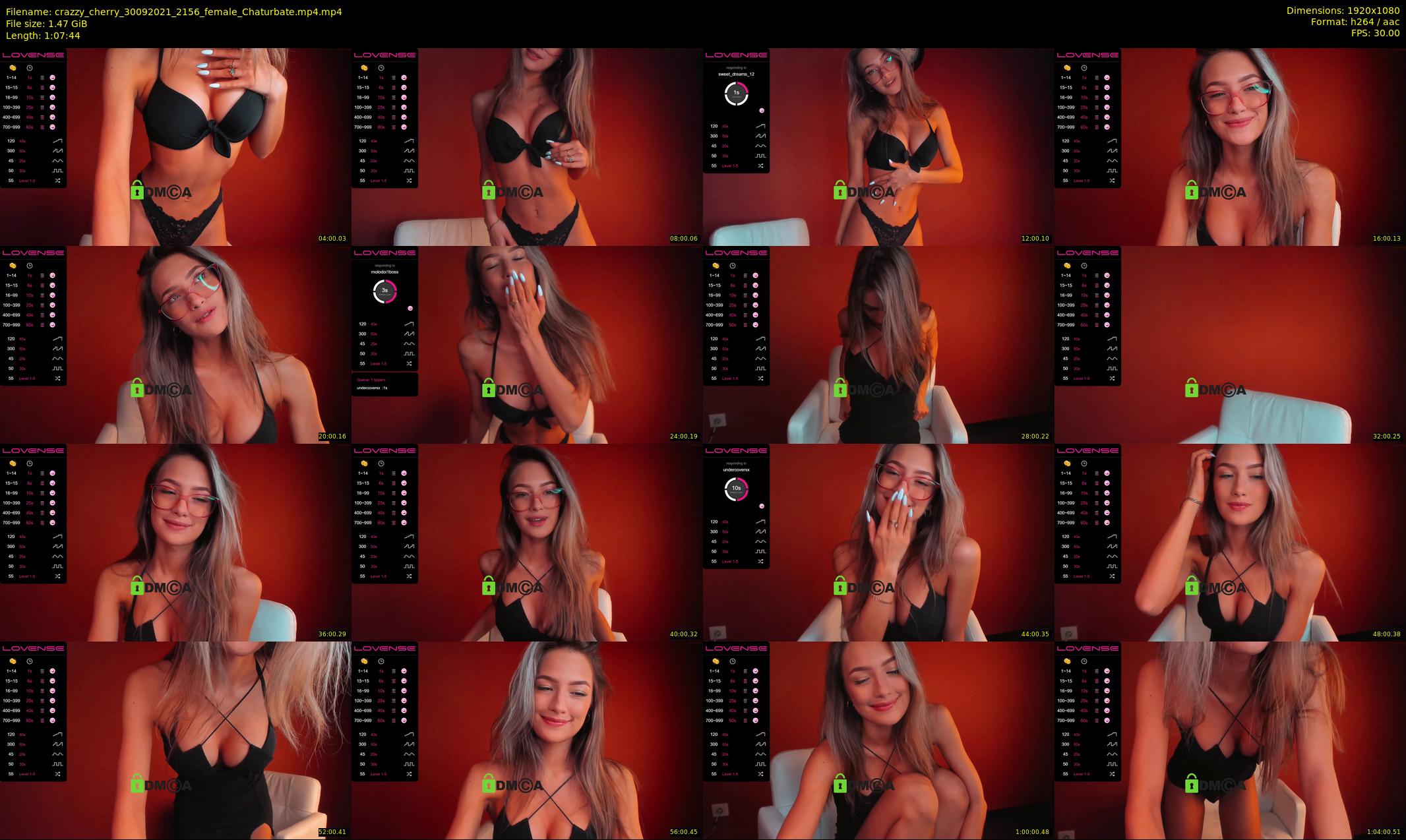 crazzy_cherry — 68 minute Chaturbate female cam show recording, 1080p, Sep 30, 2021