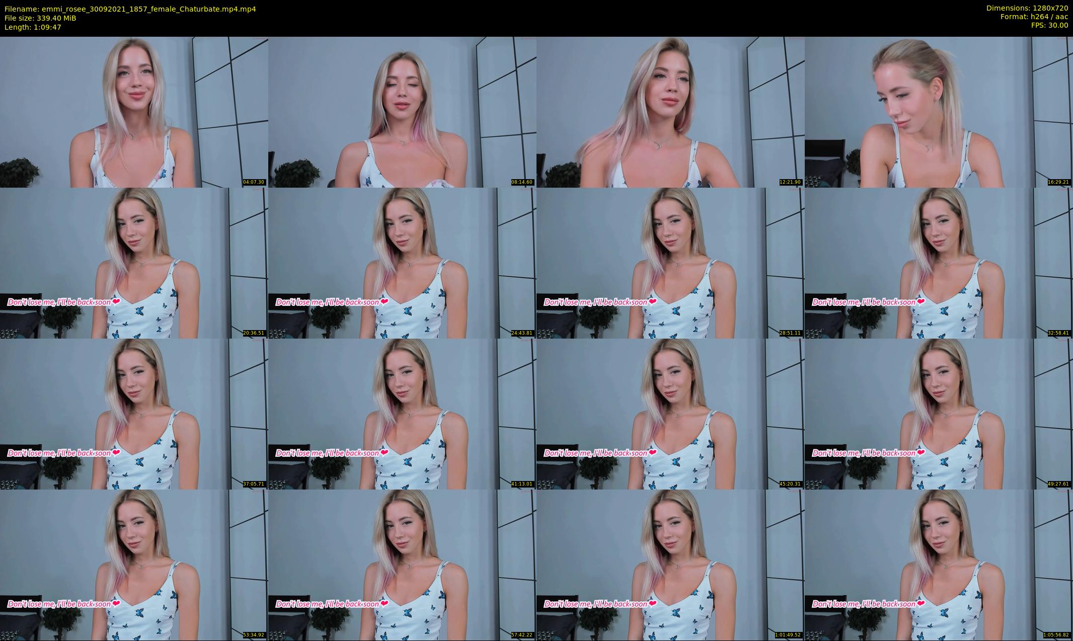 emmi_rosee — 70 minute Chaturbate female cam show recording, 720p, Sep 30, 2021