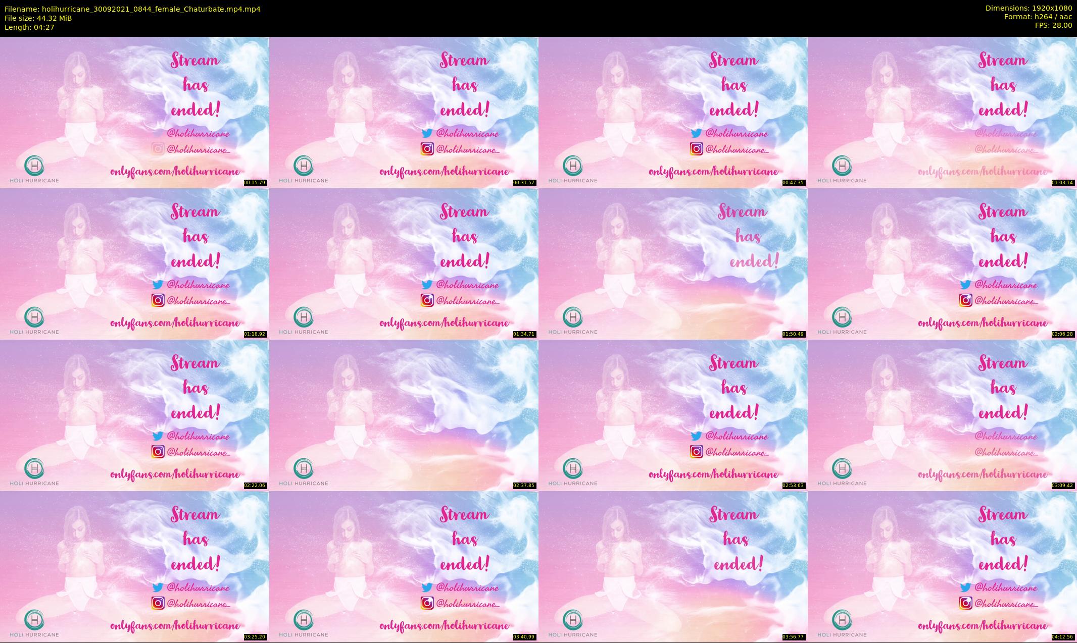 holihurricane — 5 minute Chaturbate female cam show recording, 1080p, Sep 30, 2021
