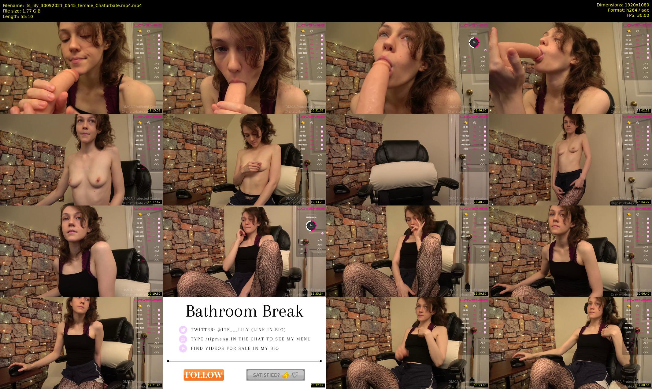 its_lily — 56 minute Chaturbate female cam show recording, 1080p, Sep 30, 2021