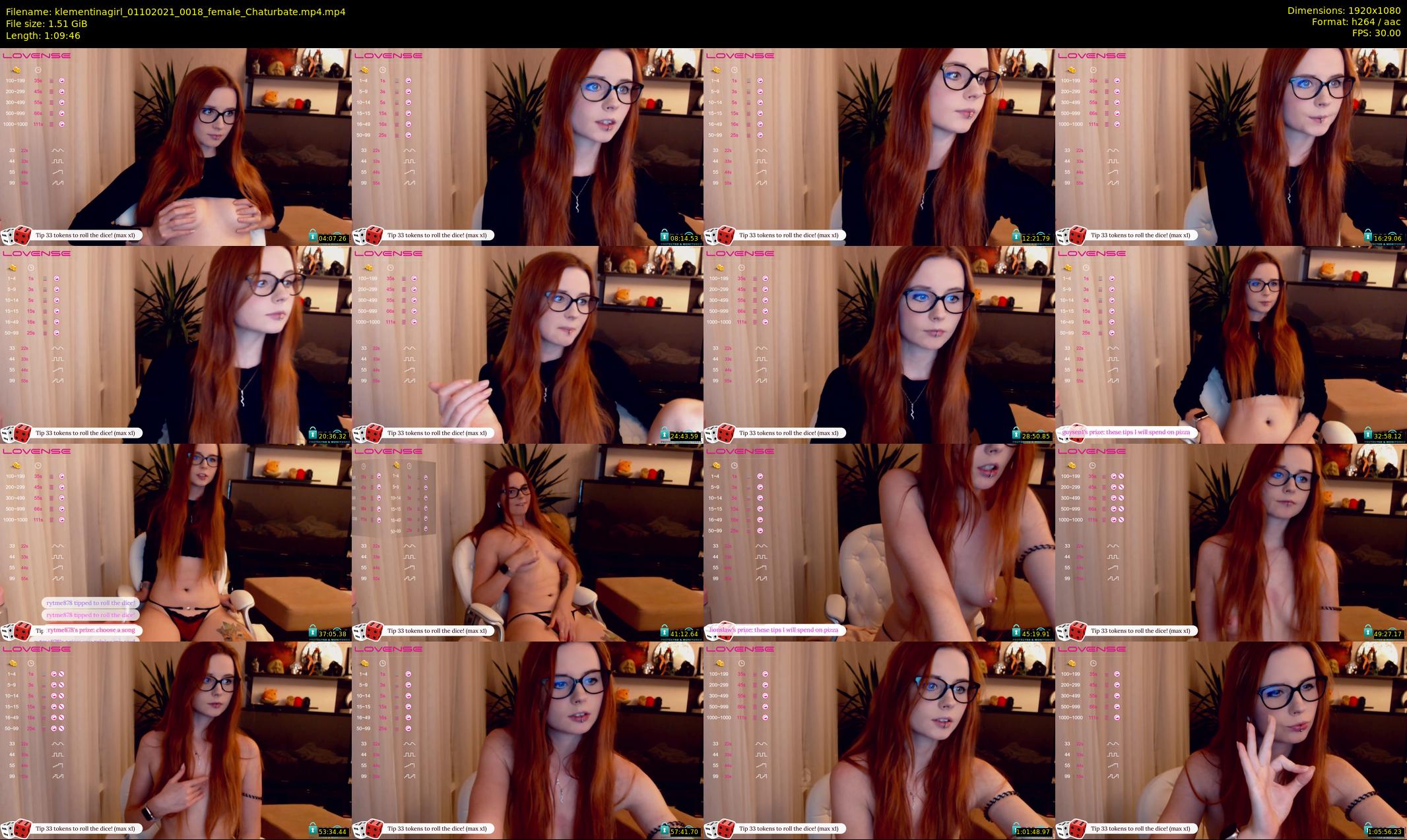klementinagirl — 70 minute Chaturbate female cam show recording, 1080p, Oct 1, 2021