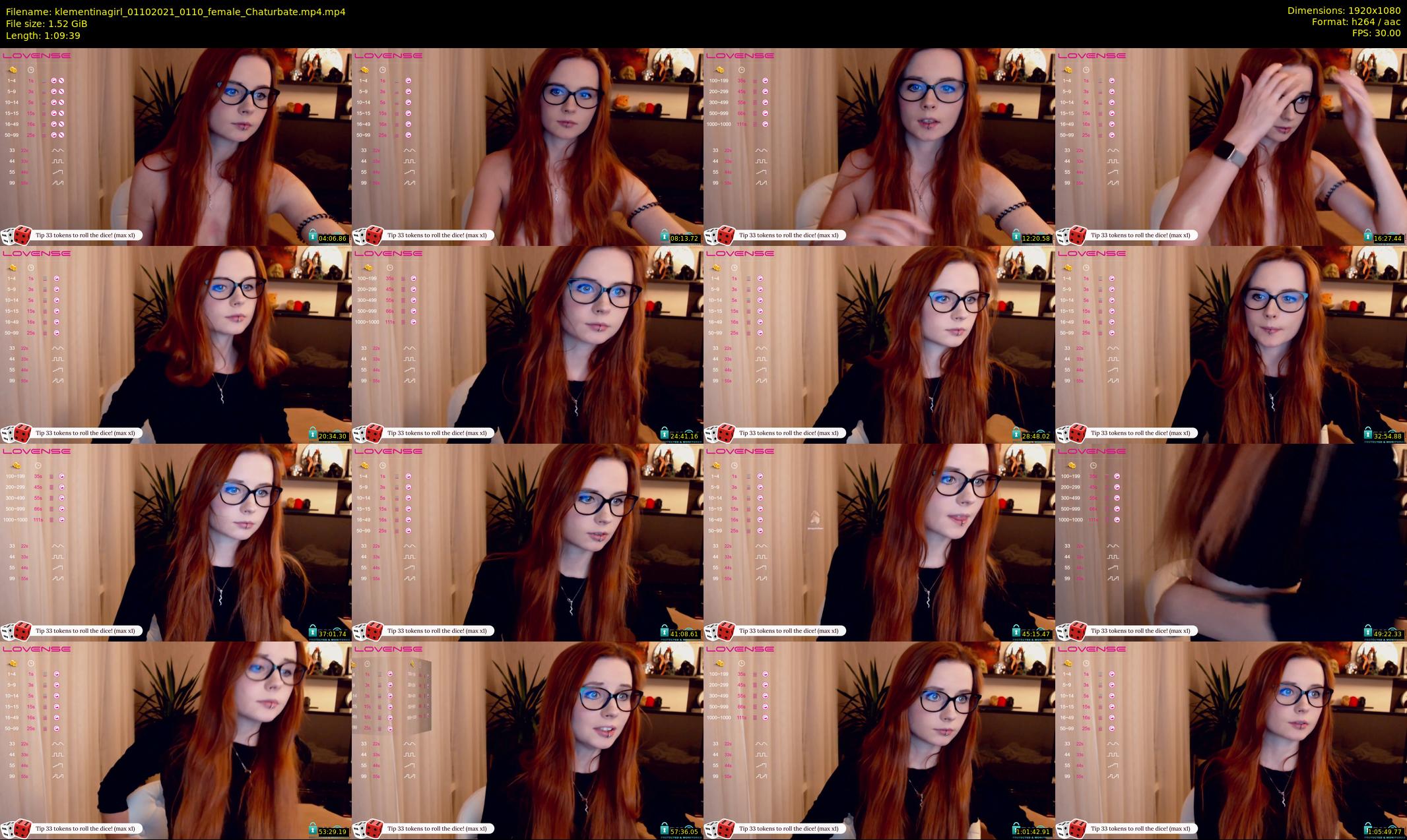 klementinagirl — 70 minute Chaturbate female cam show recording, 1080p, Oct 1, 2021
