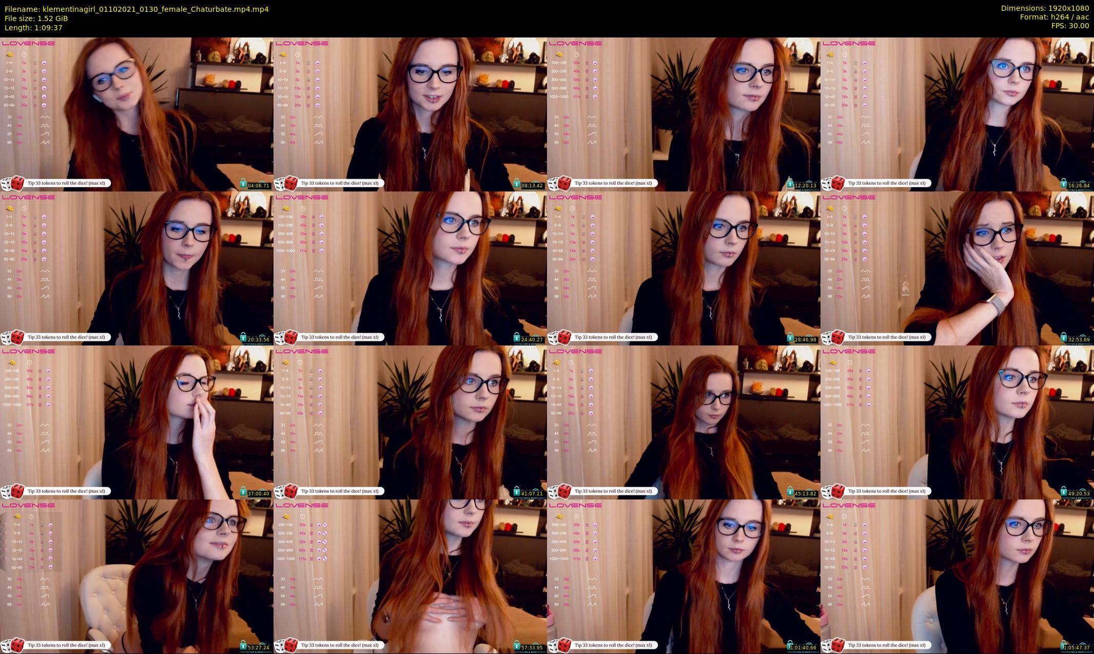 klementinagirl — 70 minute Chaturbate female cam show recording, 1080p, Oct 1, 2021