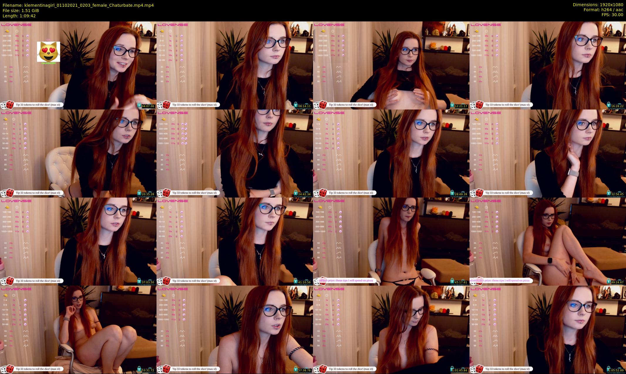 klementinagirl — 70 minute Chaturbate female cam show recording, 1080p, Oct 1, 2021