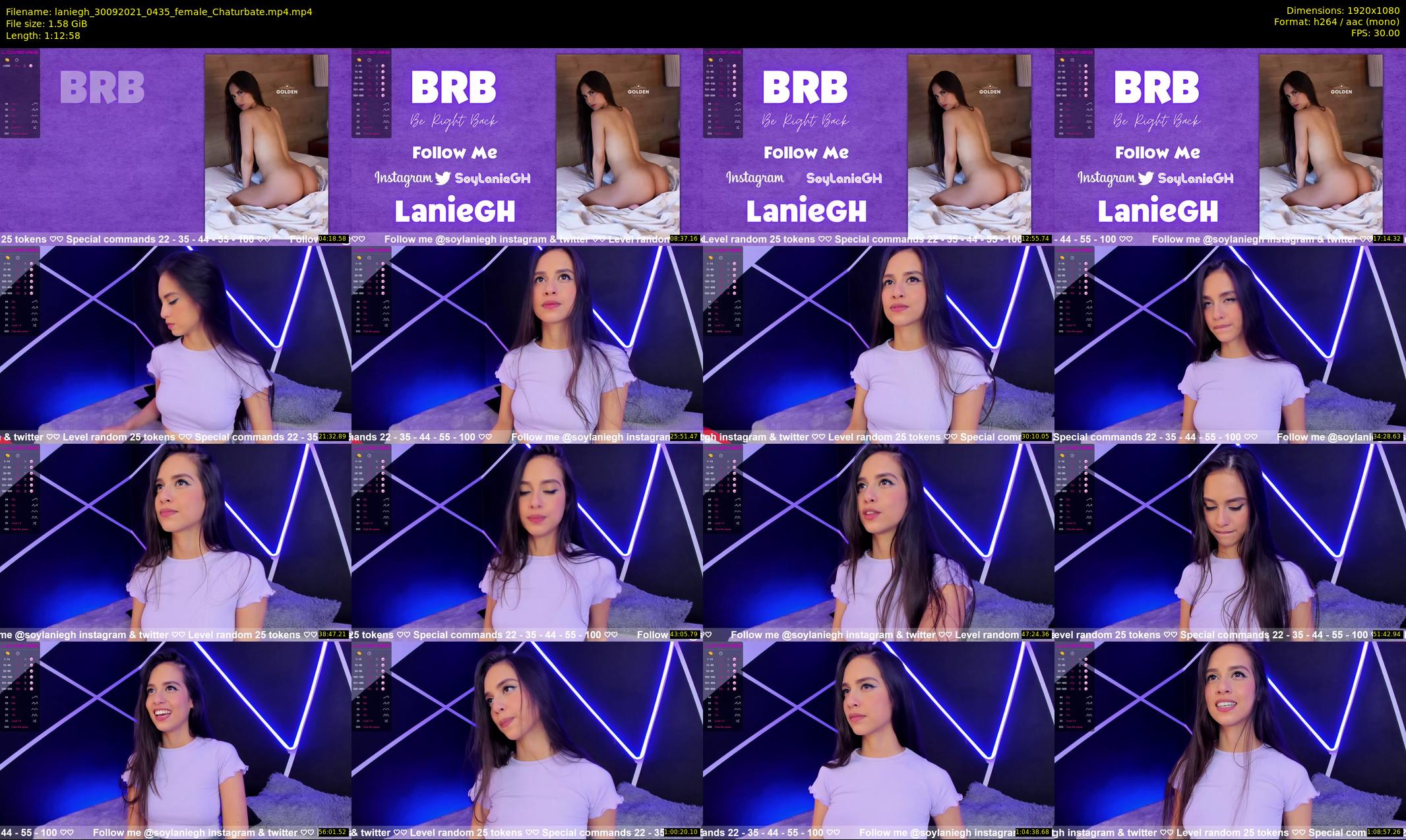 laniegh — 73 minute Chaturbate female cam show recording, 1080p, Sep 30, 2021