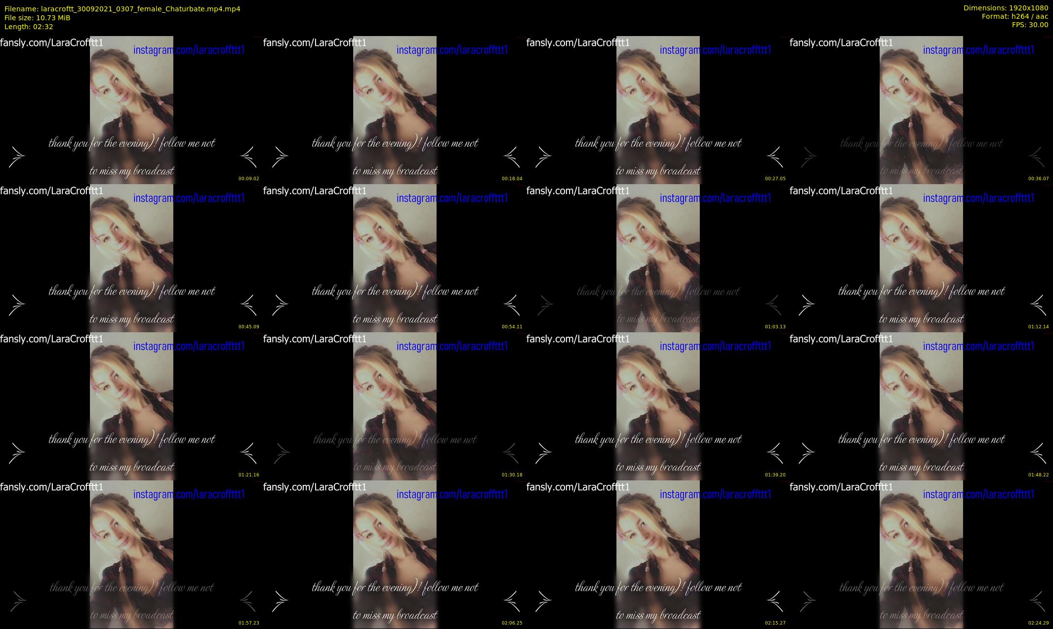 laracroftt — 3 minute Chaturbate female cam show recording, 1080p, Sep 30, 2021