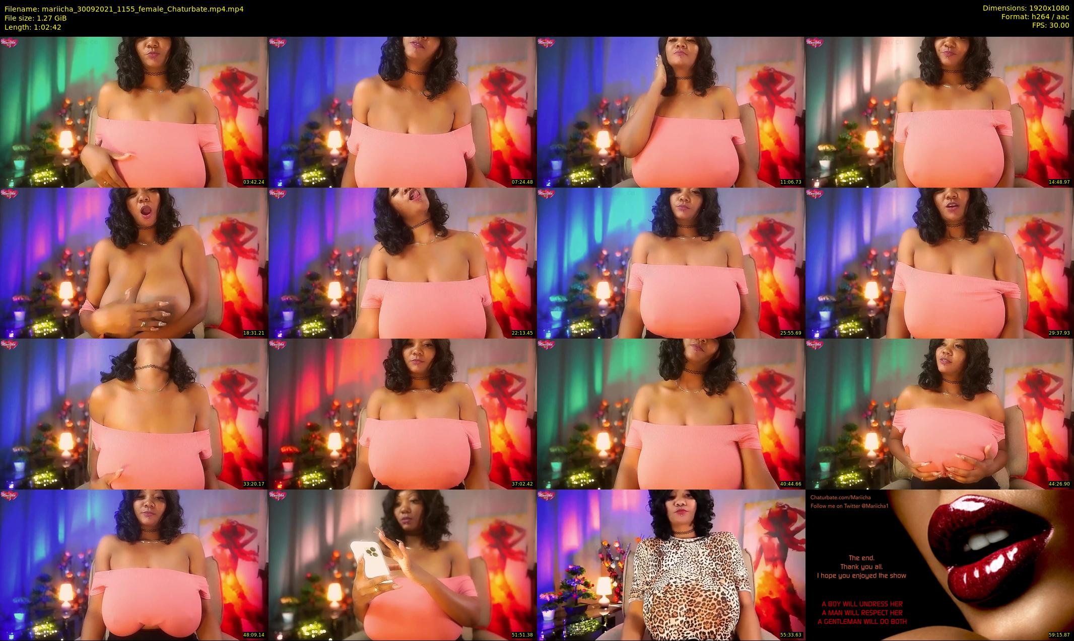 mariicha — 63 minute Chaturbate female cam show recording, 1080p, Sep 30, 2021