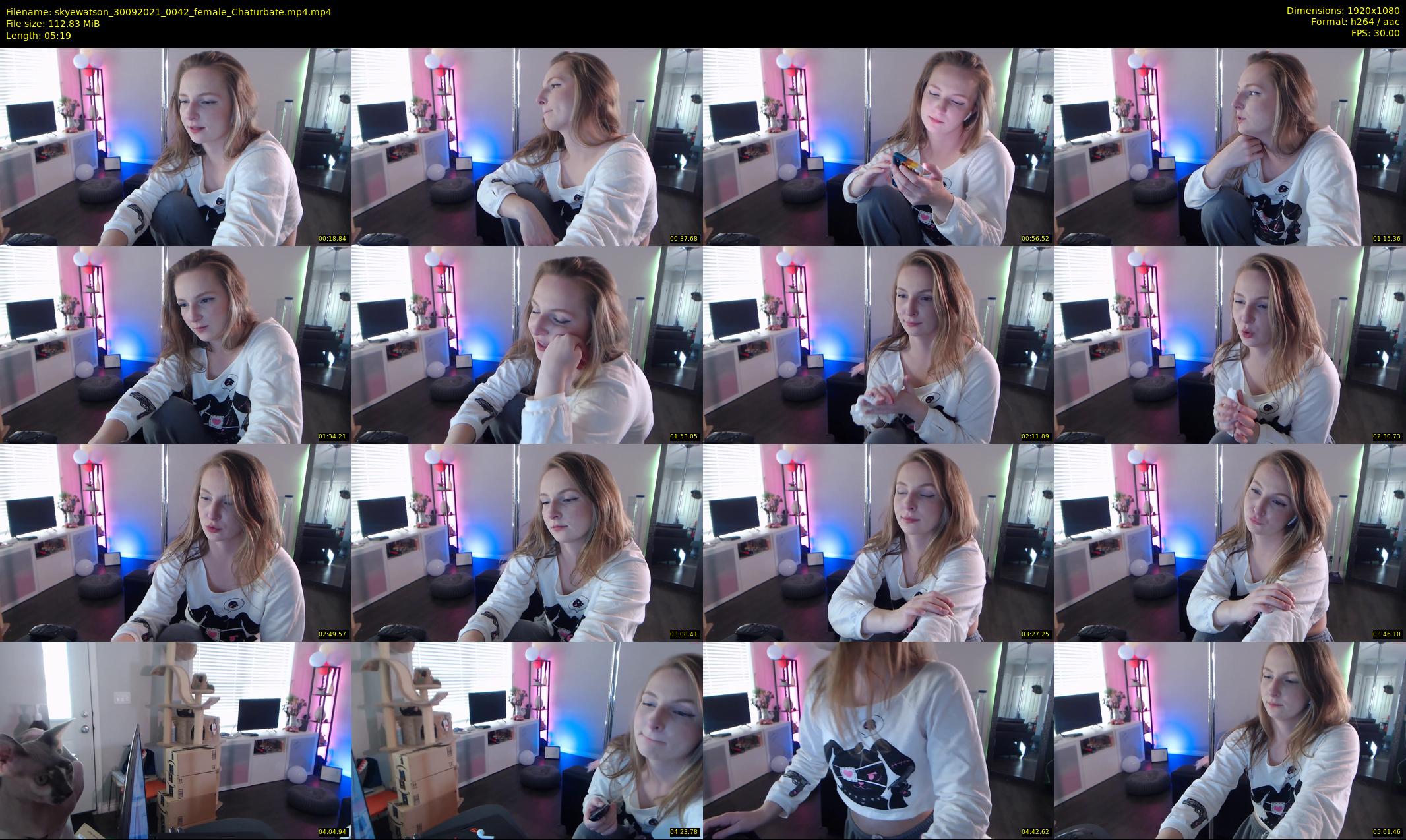 skyewatson — 6 minute Chaturbate female cam show recording, 1080p, Sep 30, 2021