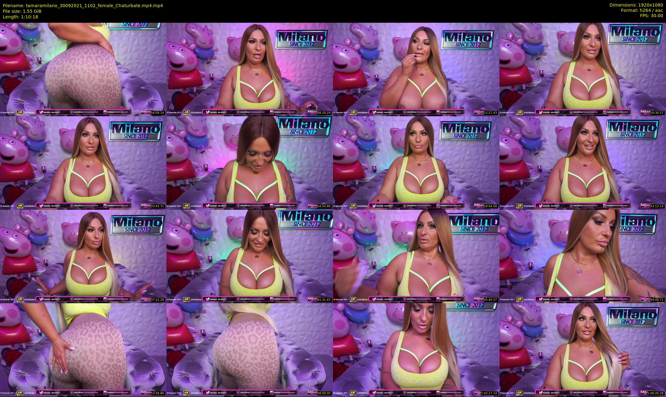 tamaramilano — 71 minute Chaturbate female cam show recording, 1080p, Sep 30, 2021