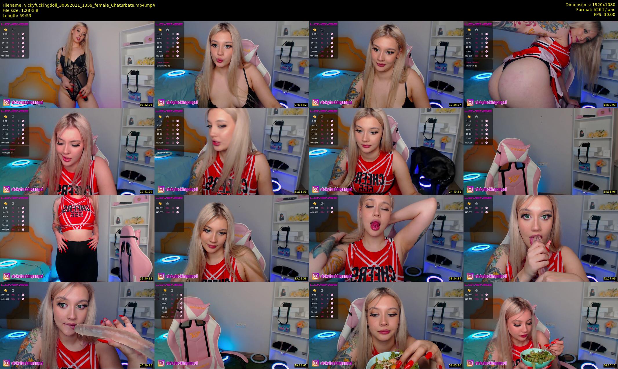 vickyfuckingdoll — 60 minute Chaturbate female cam show recording, 1080p, Sep 30, 2021