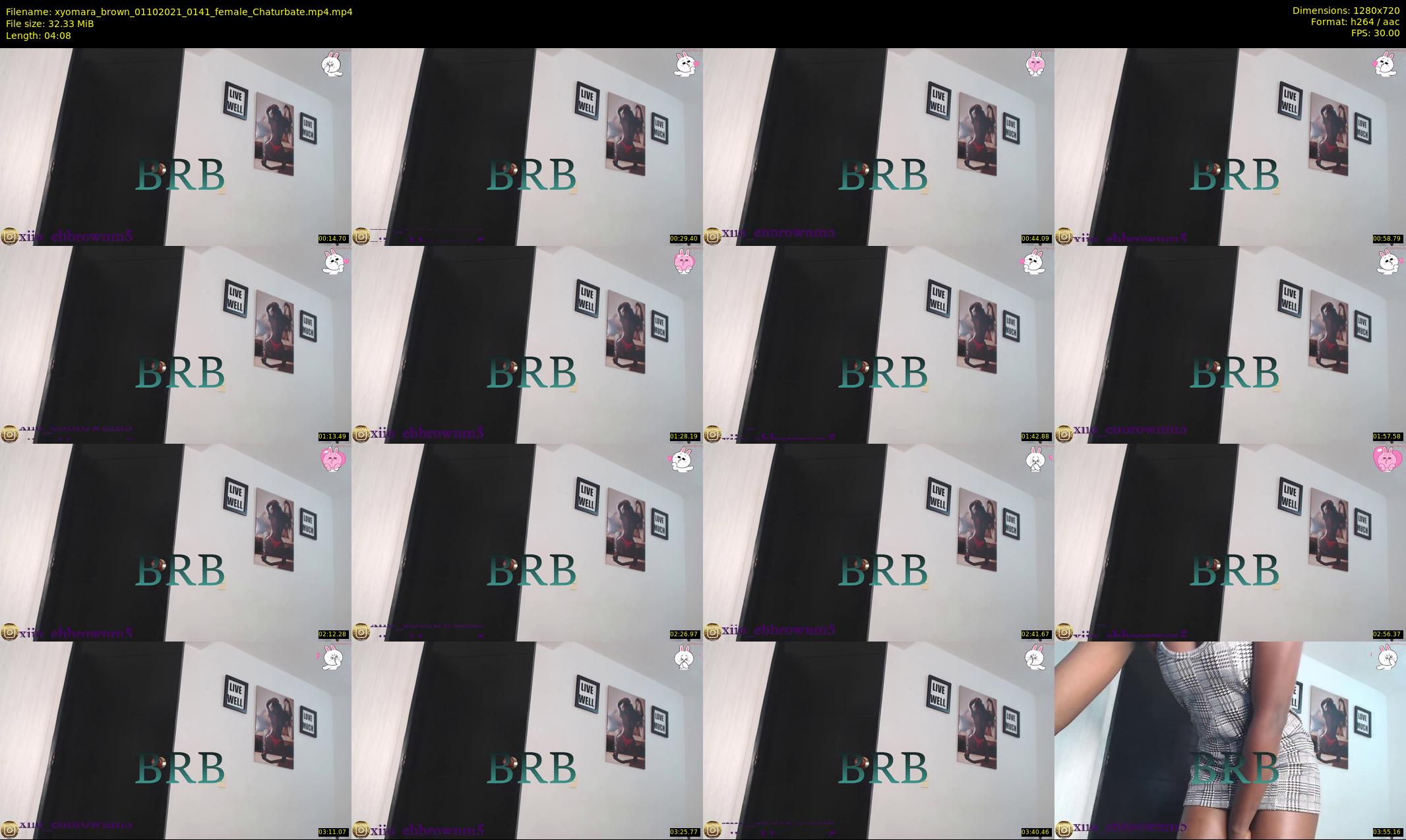 xyomara_brown — 5 minute Chaturbate female cam show recording, 720p, Oct 1, 2021