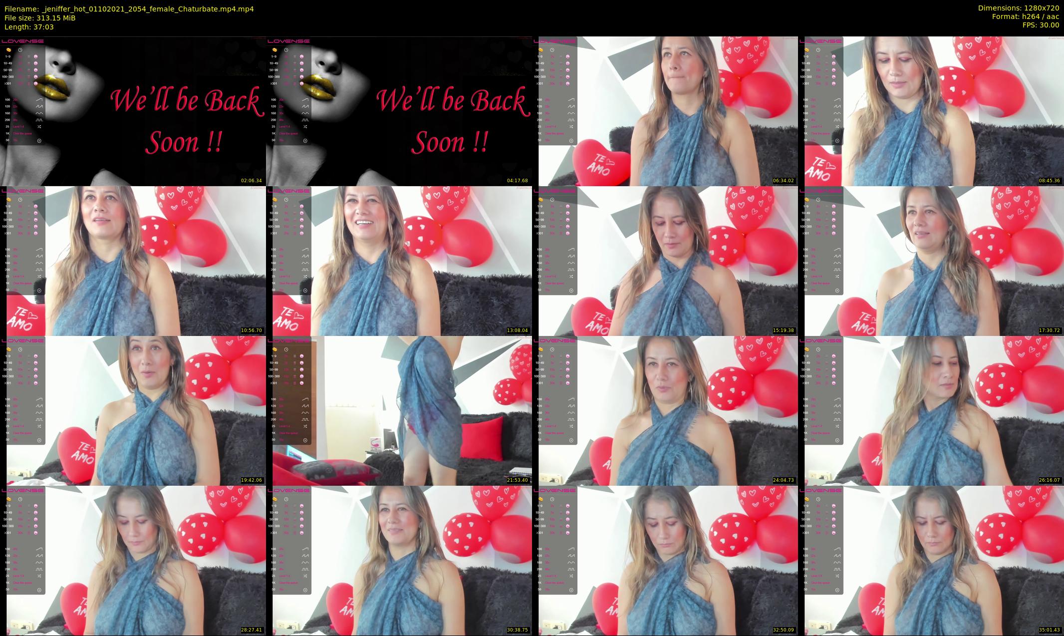 _jeniffer_hot — 38 minute Chaturbate female cam show recording, 720p, Oct 1, 2021