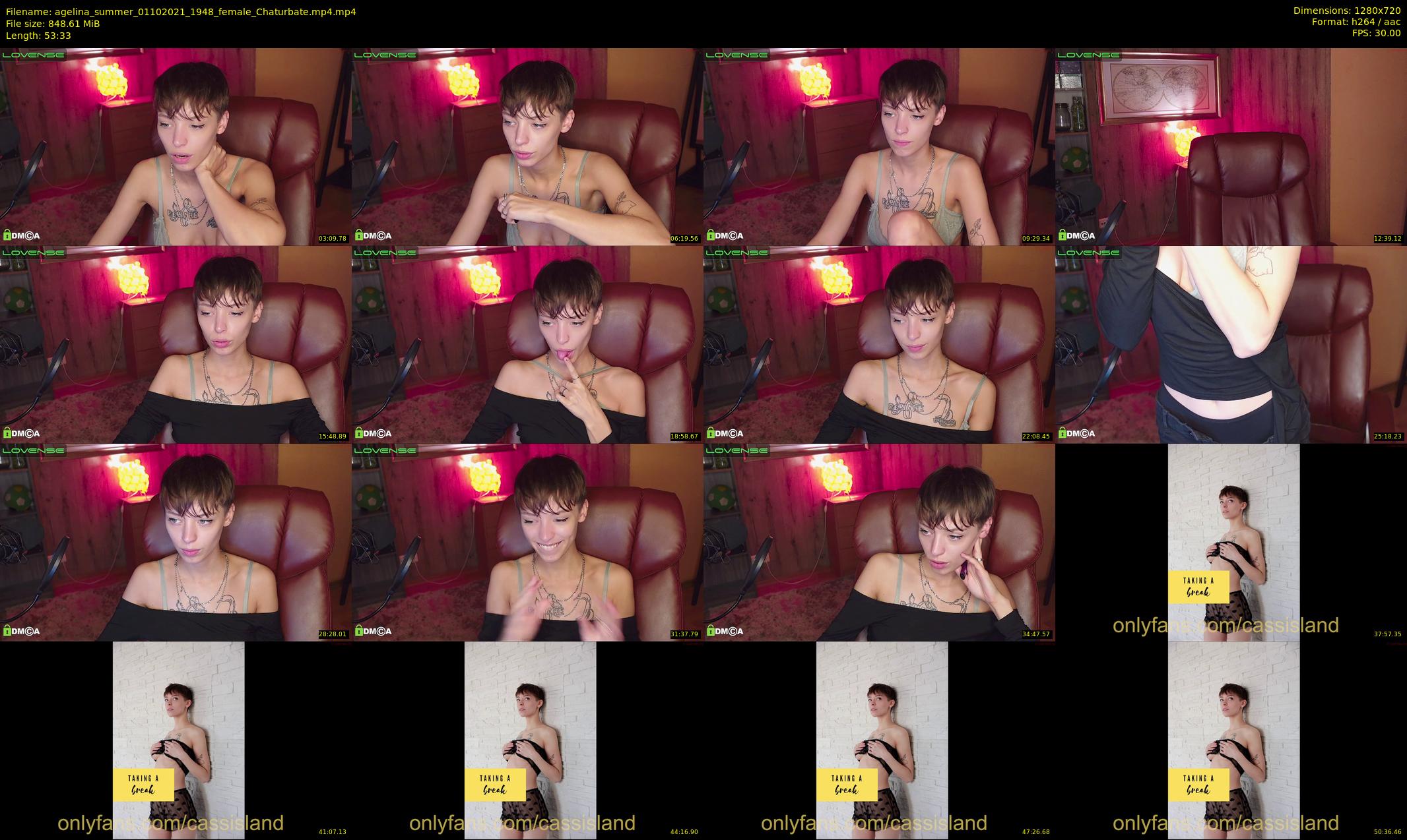 agelina_summer — 54 minute Chaturbate female cam show recording, 720p, Oct 1, 2021