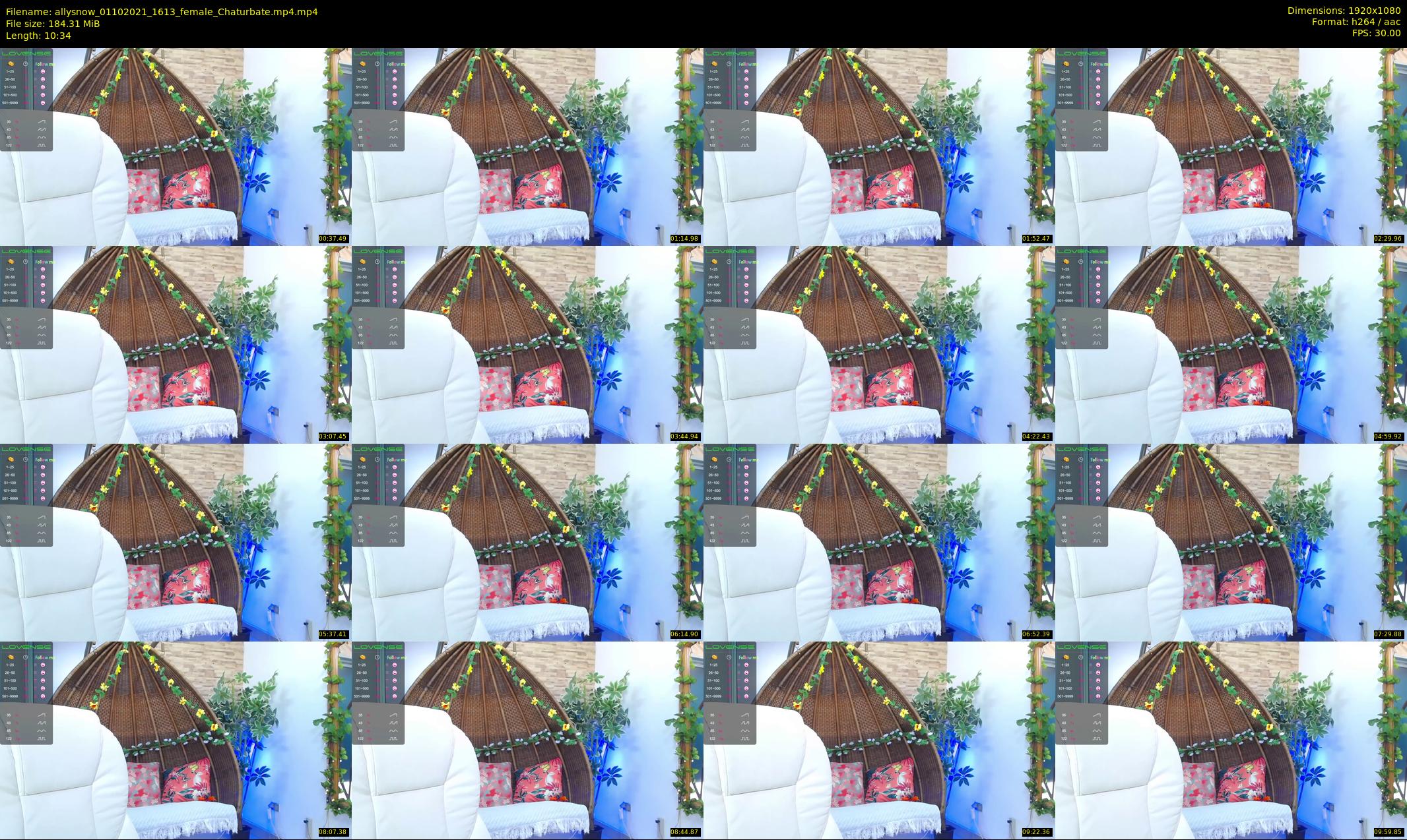 allysnow — 11 minute Chaturbate female cam show recording, 1080p, Oct 1, 2021