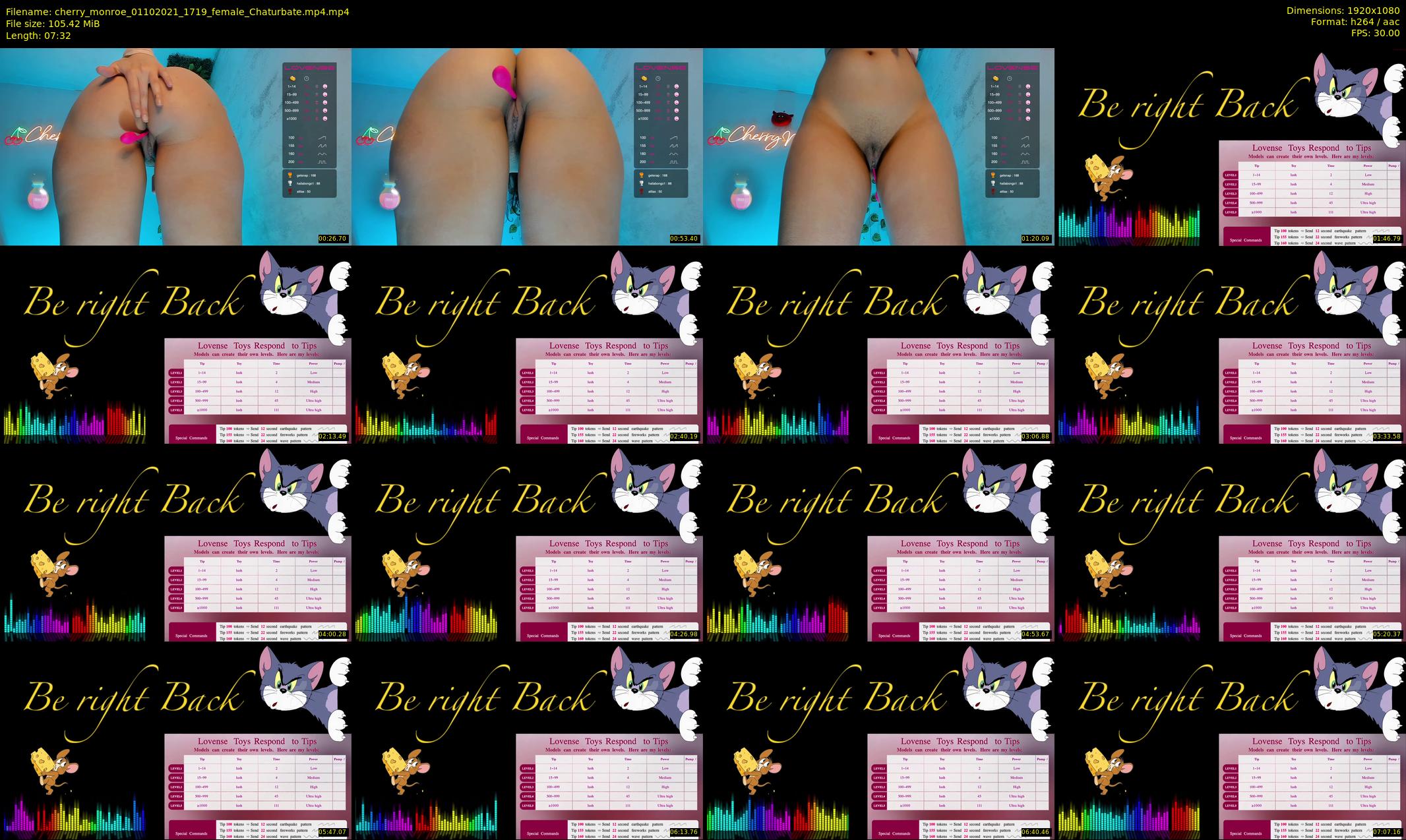 cherry_monroe — 8 minute Chaturbate female cam show recording, 1080p, Oct 1, 2021
