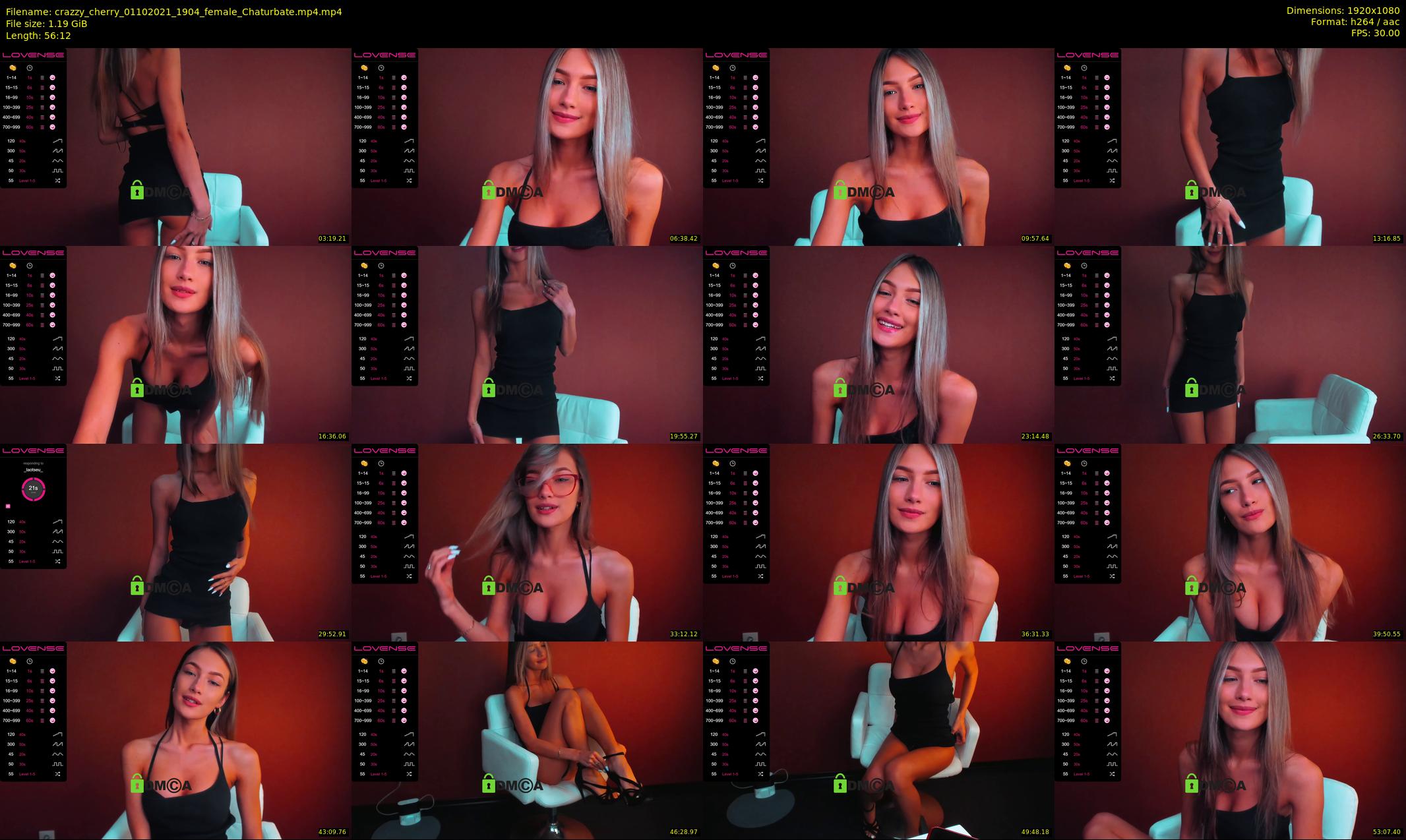 crazzy_cherry — 57 minute Chaturbate female cam show recording, 1080p, Oct 1, 2021