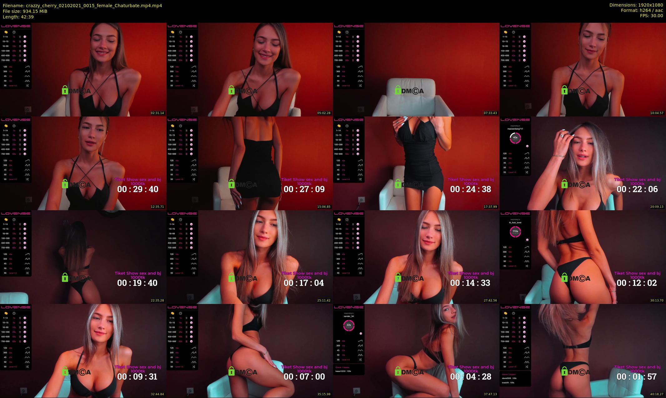 crazzy_cherry — 43 minute Chaturbate female cam show recording, 1080p, Oct 2, 2021