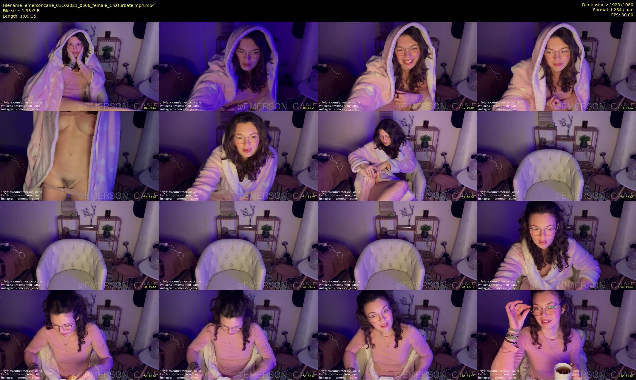 emersoncane — 70 minute Chaturbate female cam show recording, 1080p, Oct 1, 2021