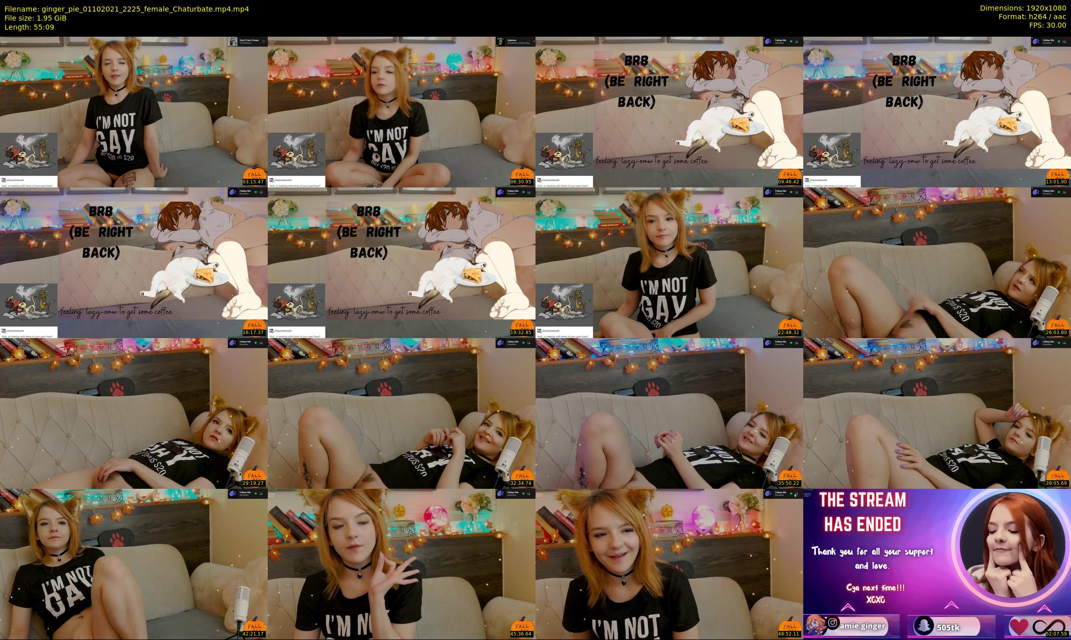 ginger_pie — 56 minute Chaturbate female cam show recording, 1080p, Oct 1, 2021