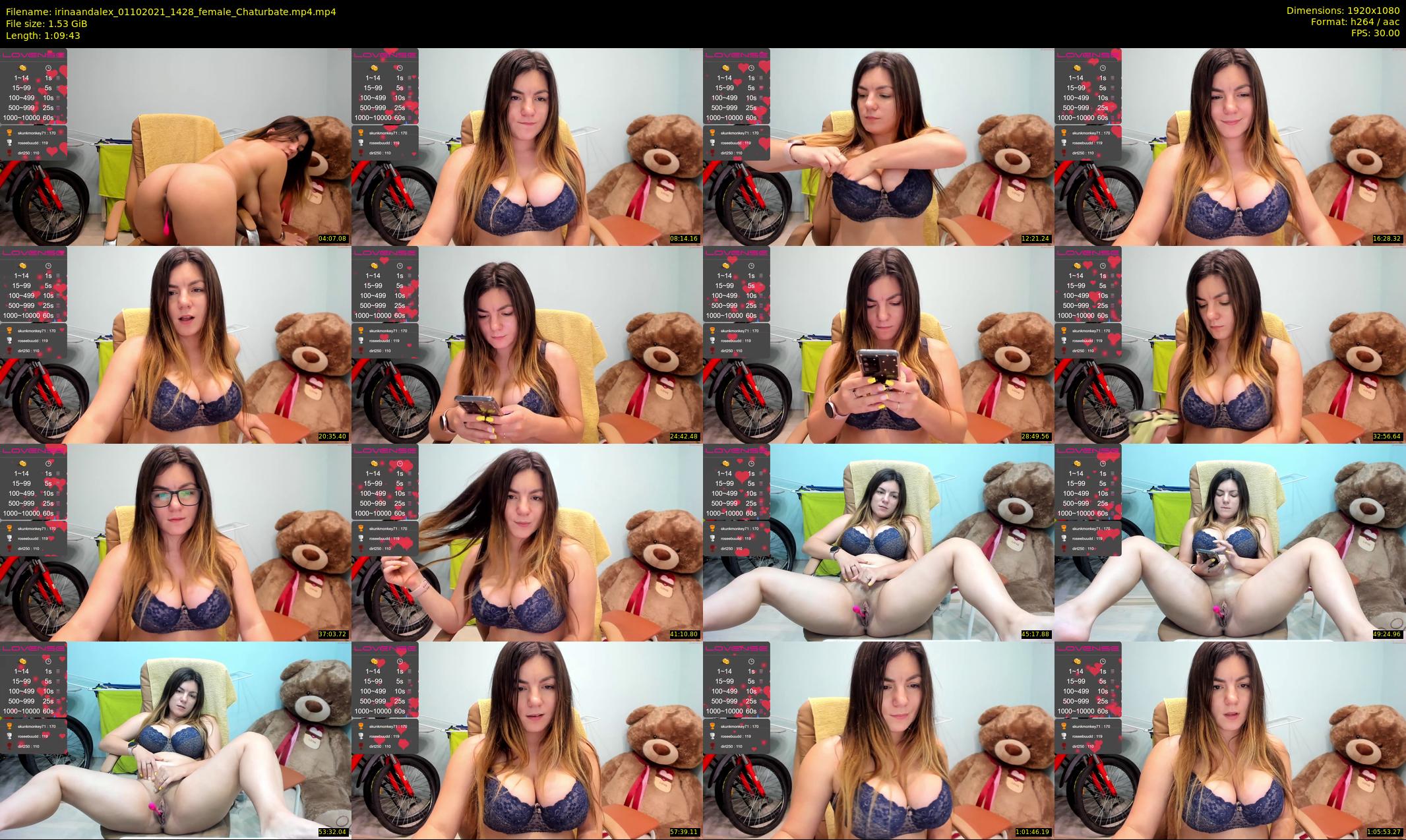 irinaandalex — 70 minute Chaturbate couple cam show recording, 1080p, Oct 1, 2021