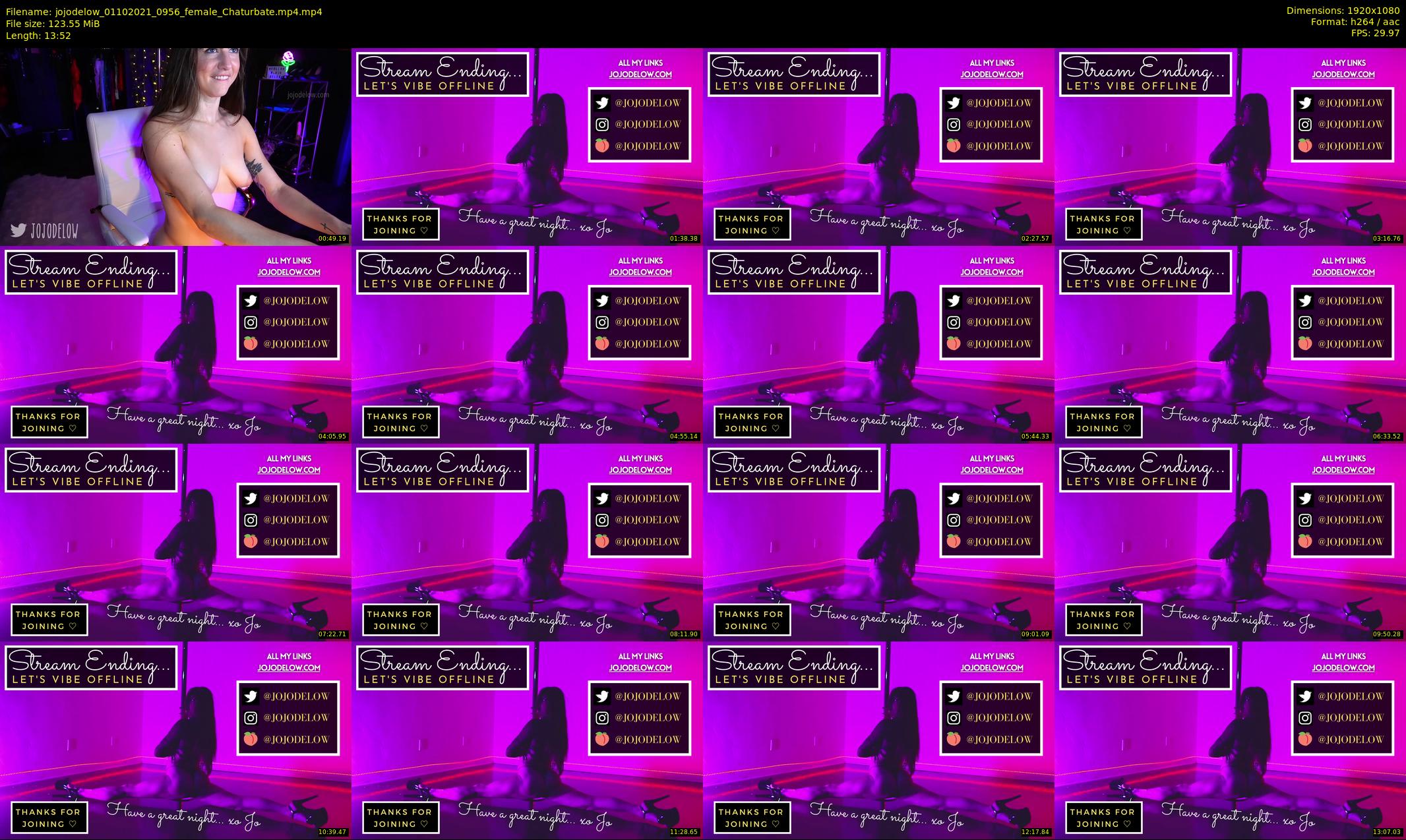 jojodelow — 14 minute Chaturbate female cam show recording, 1080p, Oct 1, 2021