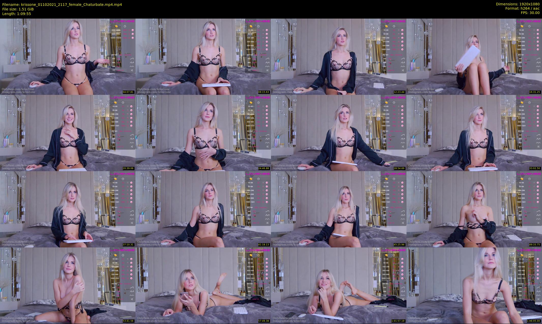 krissone — 70 minute Chaturbate female cam show recording, 1080p, Oct 1, 2021