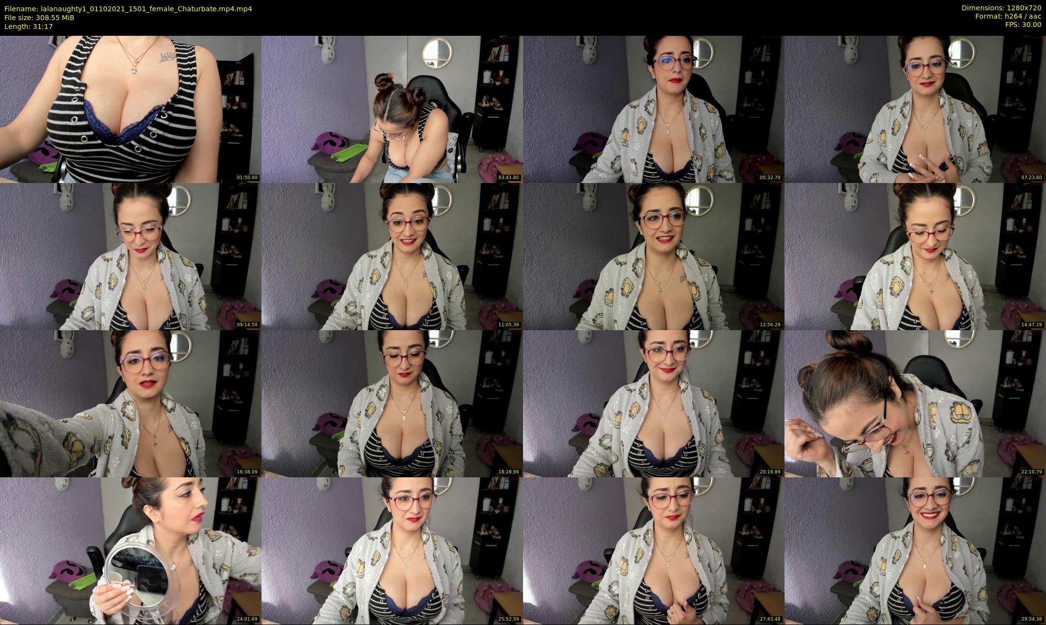 lalanaughty1 — 32 minute Chaturbate female cam show recording, 720p, Oct 1, 2021