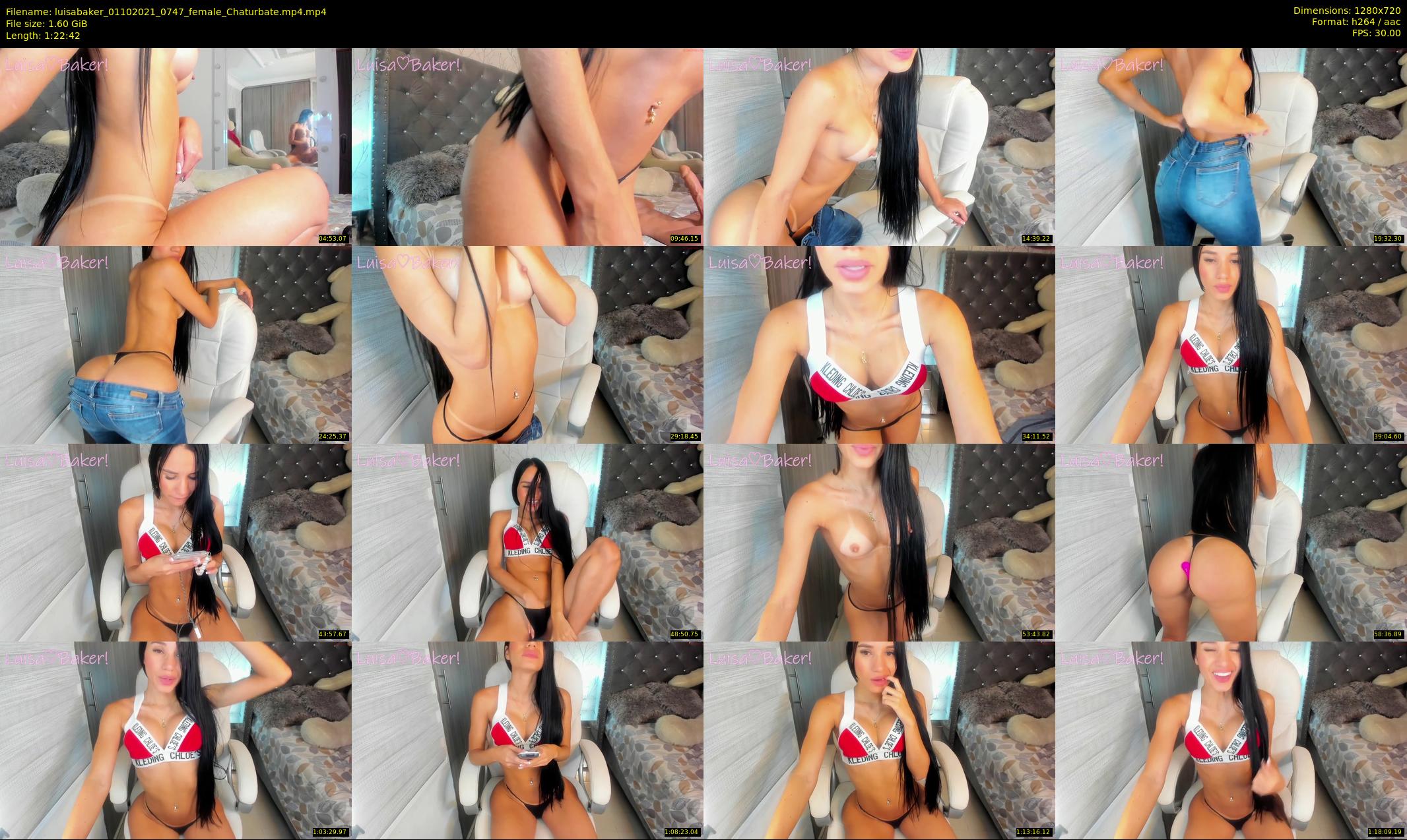 luisabaker — 83 minute Chaturbate female cam show recording, 720p, Oct 1, 2021