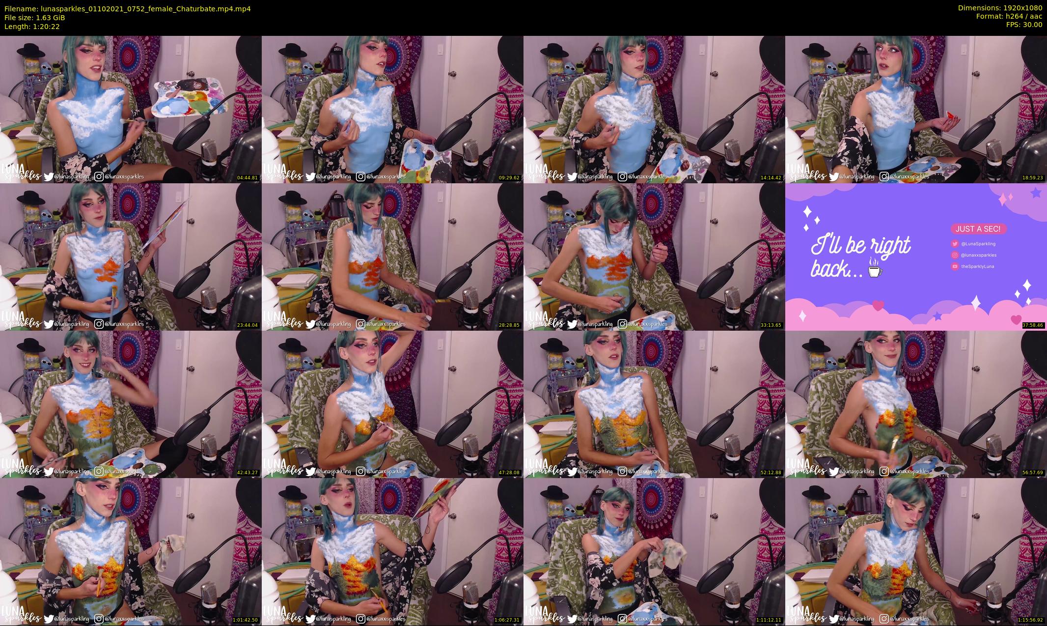 lunasparkles — 81 minute Chaturbate female cam show recording, 1080p, Oct 1, 2021