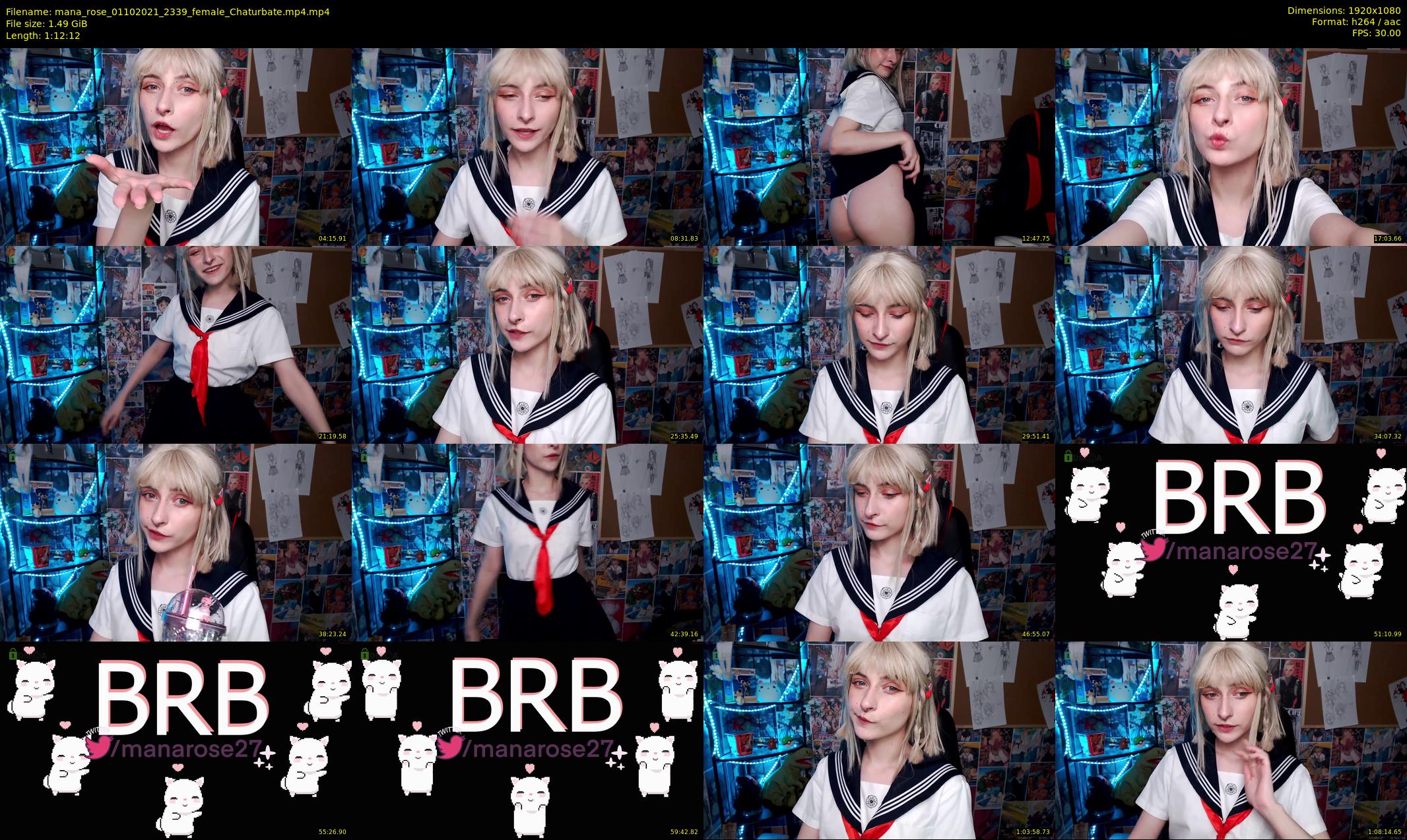 mana_rose — 73 minute Chaturbate female cam show recording, 1080p, Oct 1, 2021