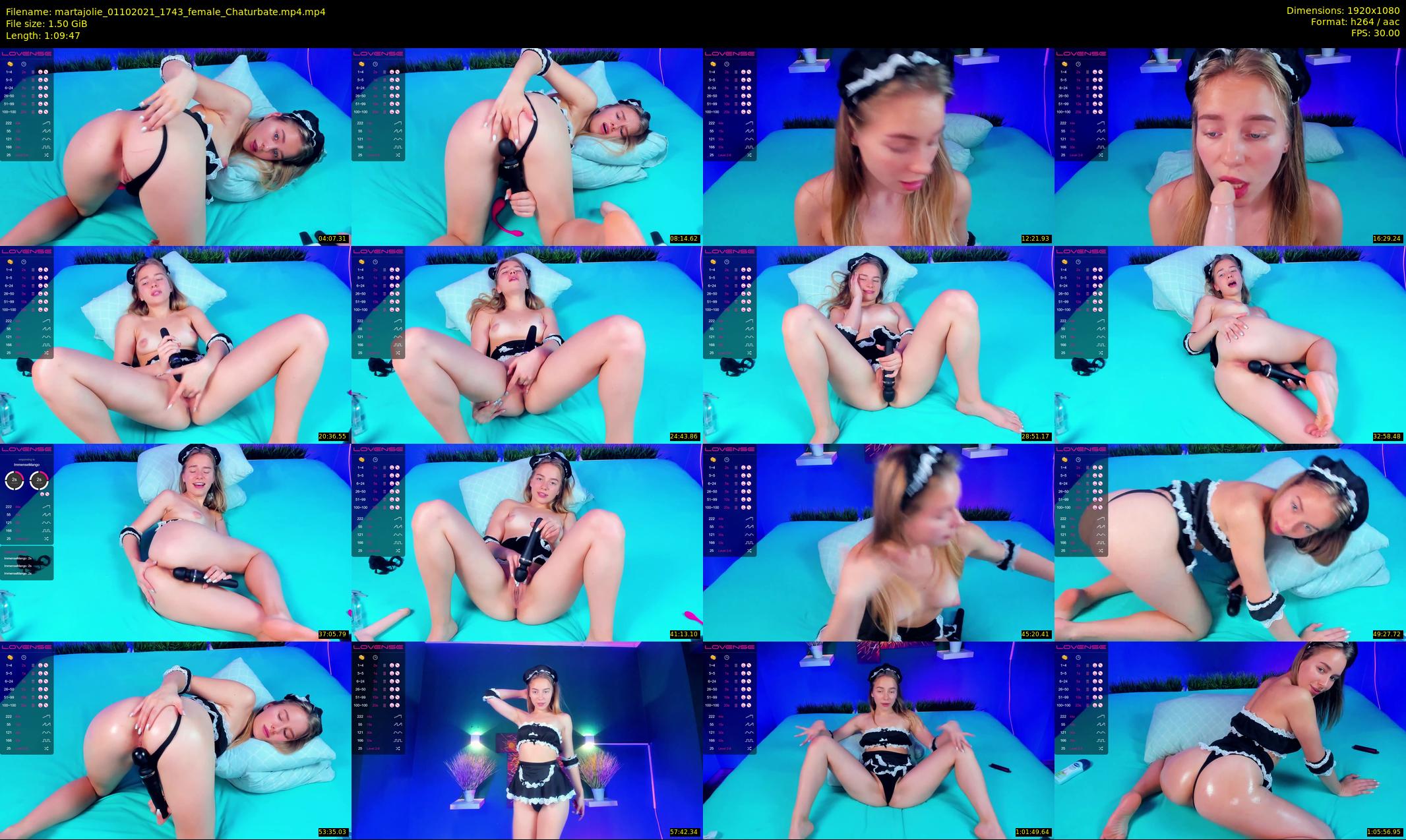 martajolie — 70 minute Chaturbate female cam show recording, 1080p, Oct 1, 2021