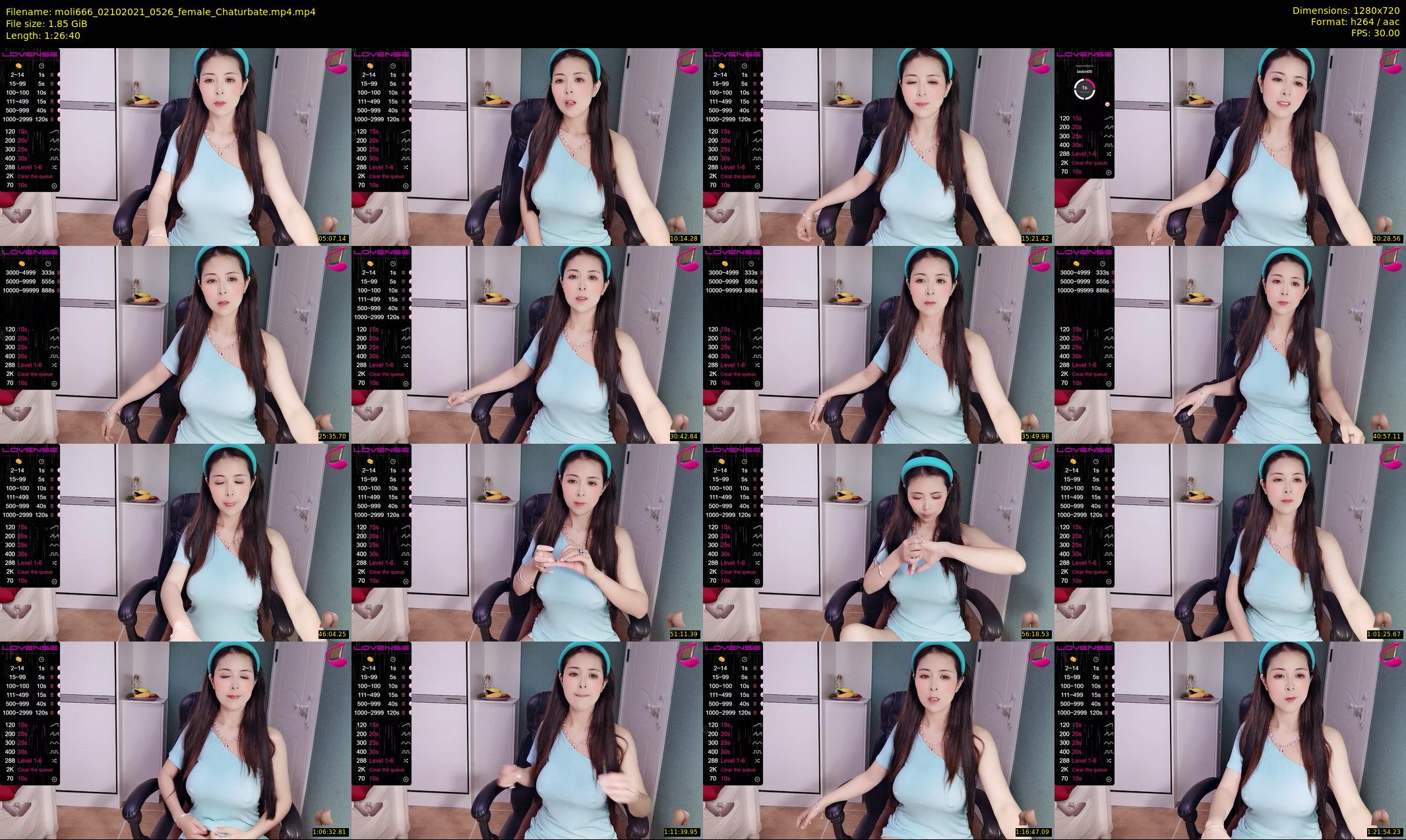 moli666 — 87 minute Chaturbate female cam show recording, 720p, Oct 2, 2021