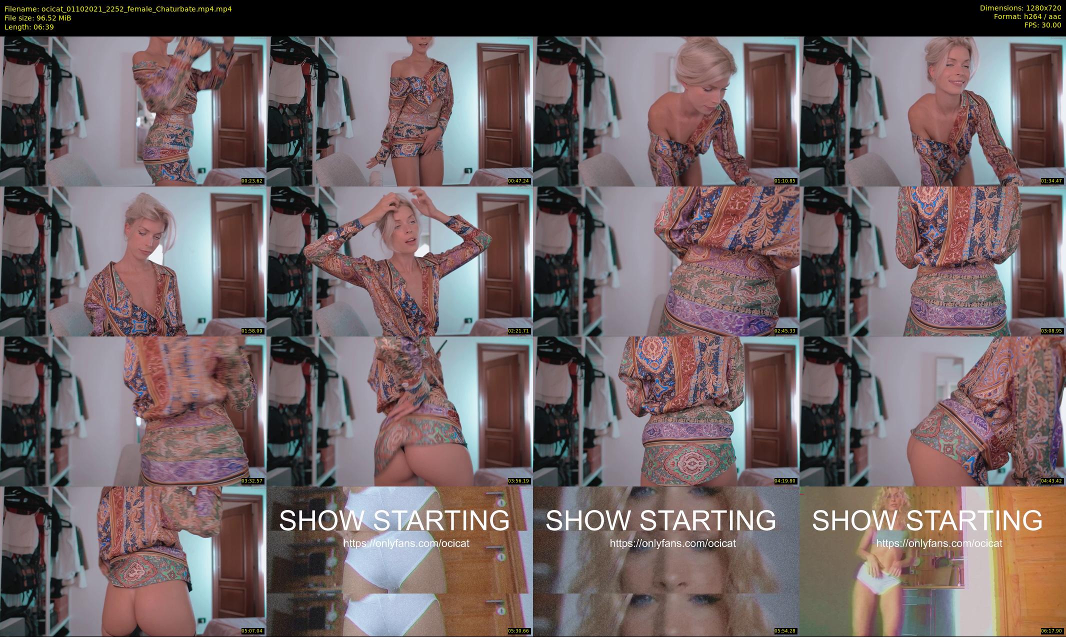 ocicat — 7 minute Chaturbate female cam show recording, 720p, Oct 1, 2021