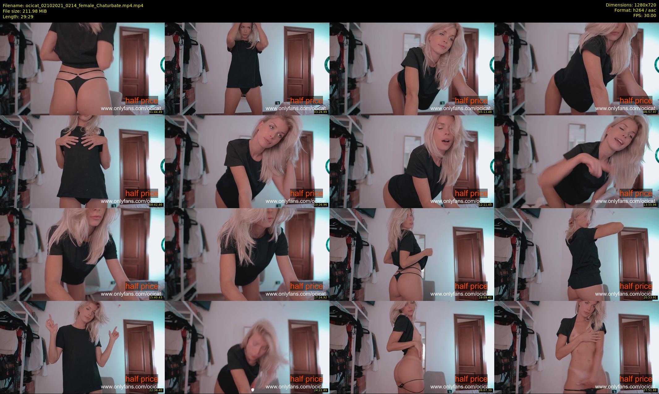 ocicat — 30 minute Chaturbate female cam show recording, 720p, Oct 2, 2021
