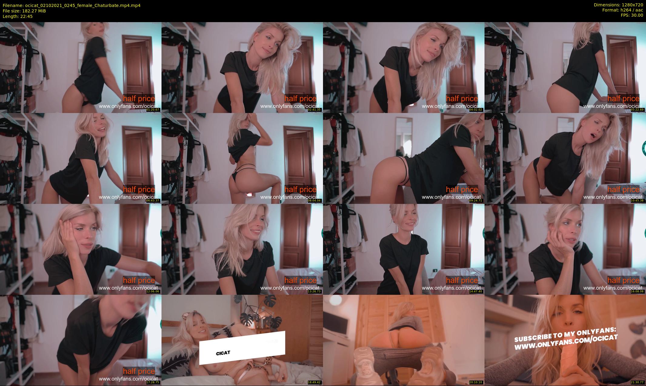 ocicat — 23 minute Chaturbate female cam show recording, 720p, Oct 2, 2021