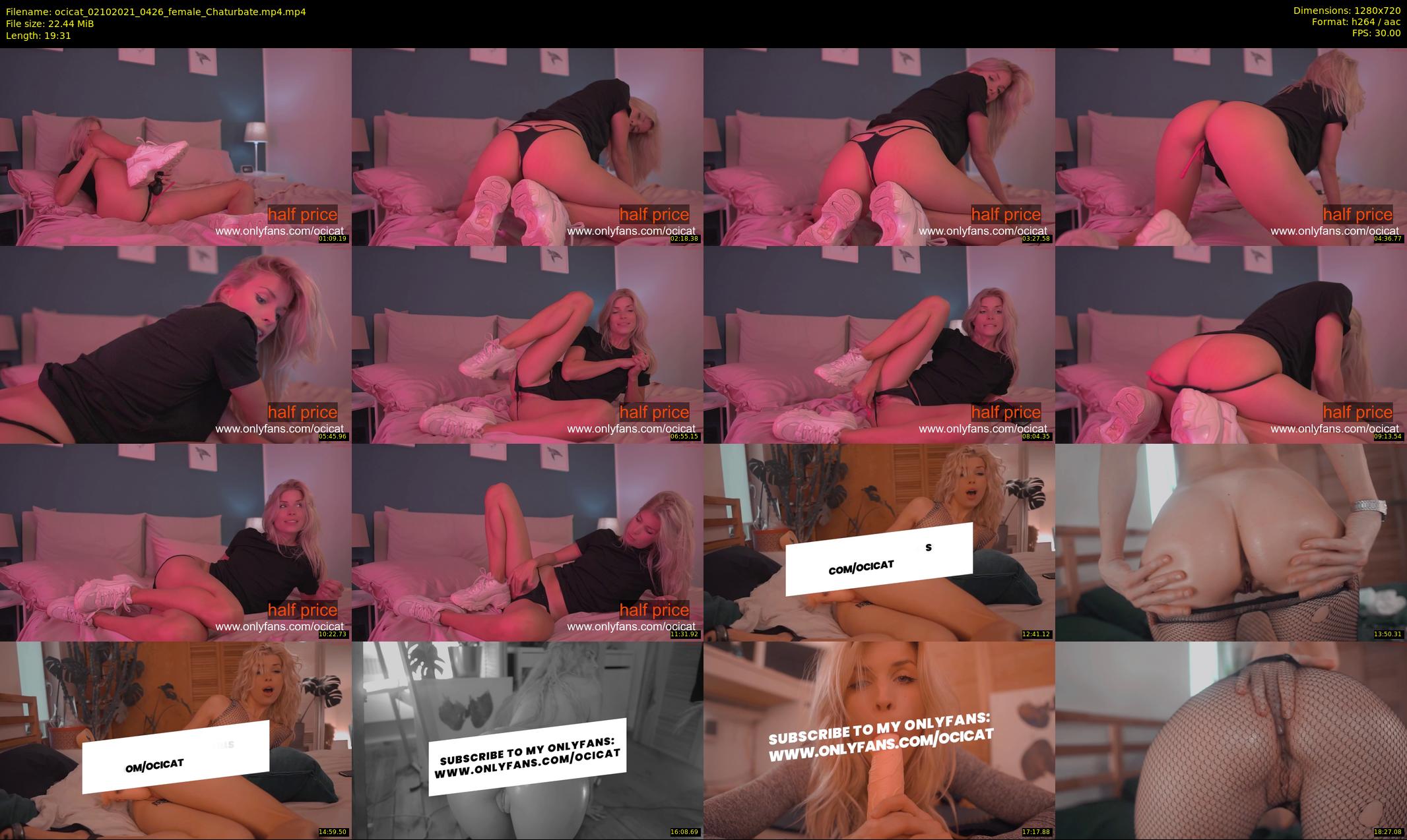 ocicat — 20 minute Chaturbate female cam show recording, 720p, Oct 2, 2021