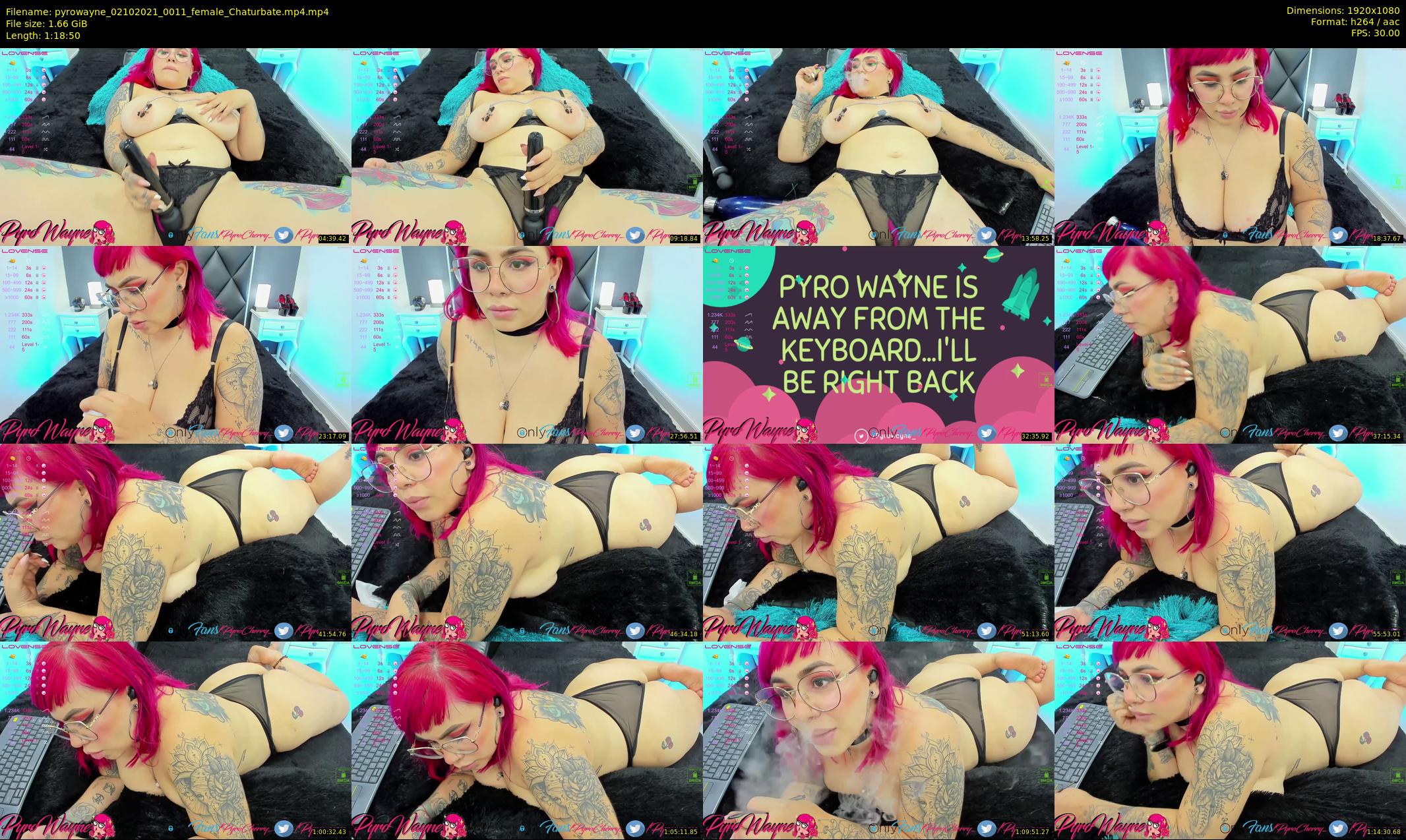 pyrowayne — 79 minute Chaturbate female cam show recording, 1080p, Oct 2, 2021