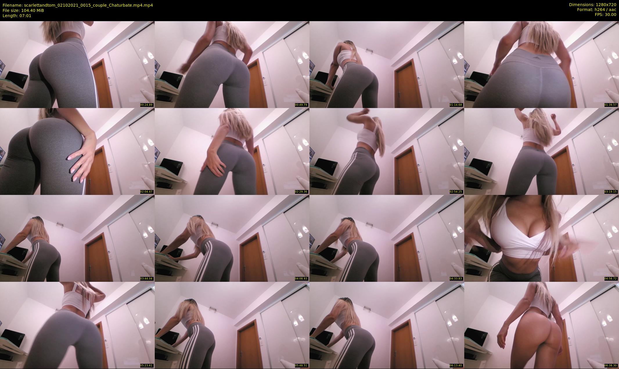 scarlettandtom — 8 minute Chaturbate couple cam show recording, 720p, Oct 2, 2021