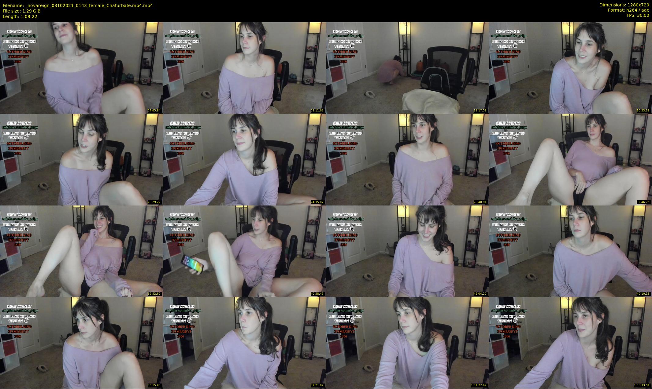 _novareign — 70 minute Chaturbate female cam show recording, 720p, Oct 3, 2021