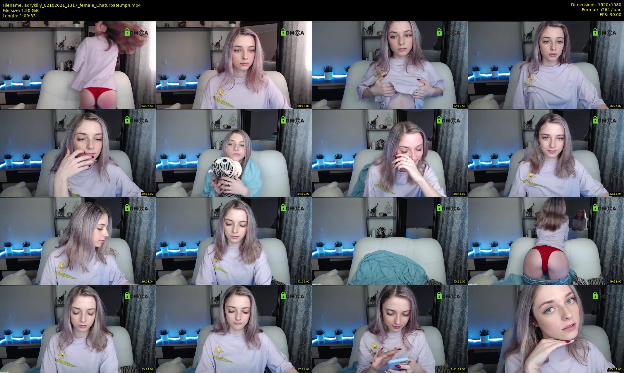 adrykilly — 70 minute Chaturbate female cam show recording, 1080p, Oct 2, 2021