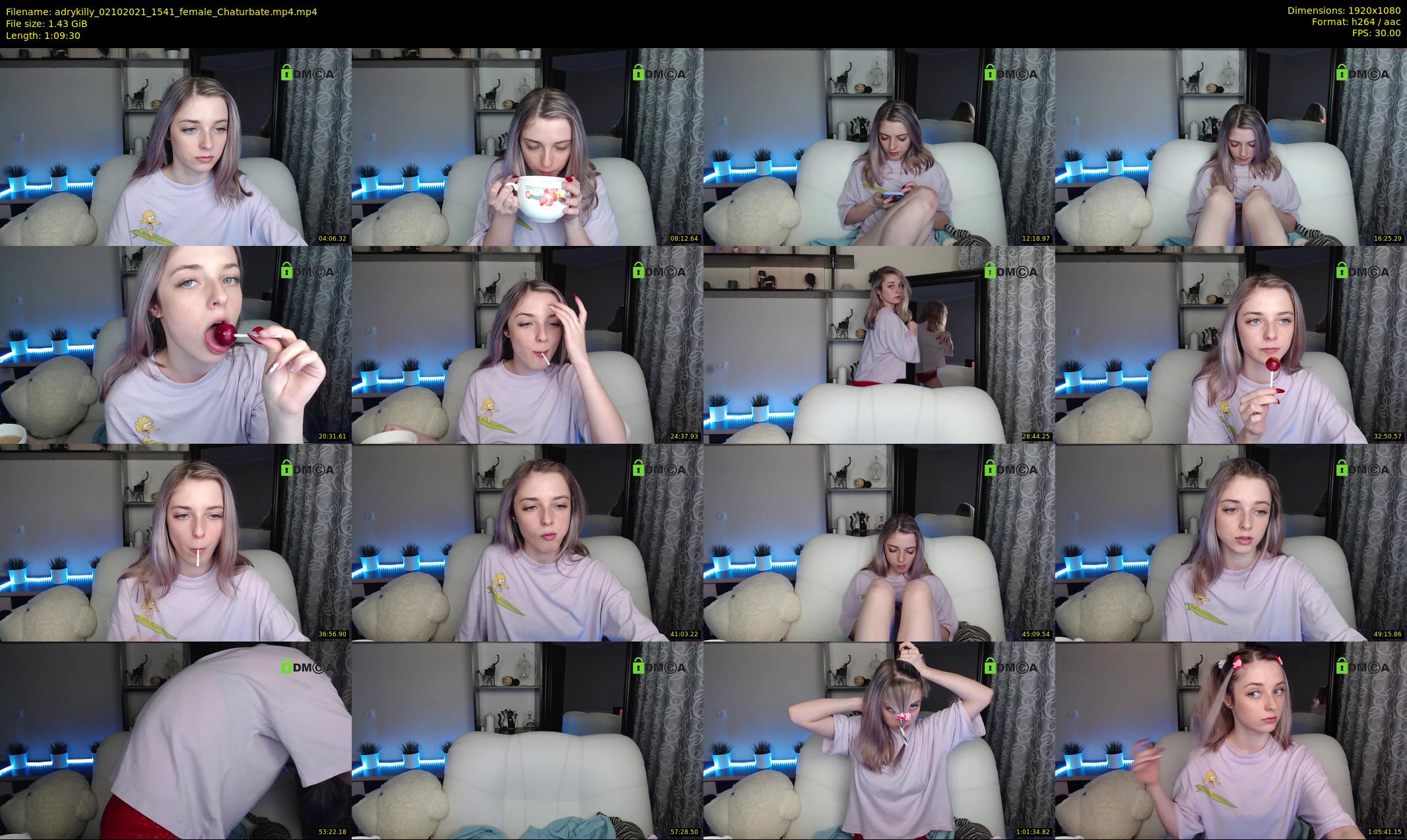 adrykilly — 70 minute Chaturbate female cam show recording, 1080p, Oct 2, 2021