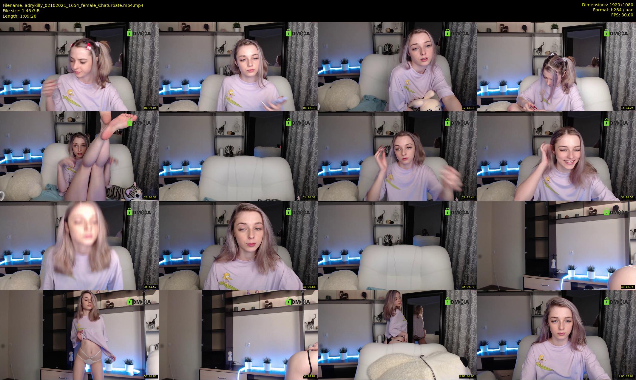 adrykilly — 70 minute Chaturbate female cam show recording, 1080p, Oct 2, 2021